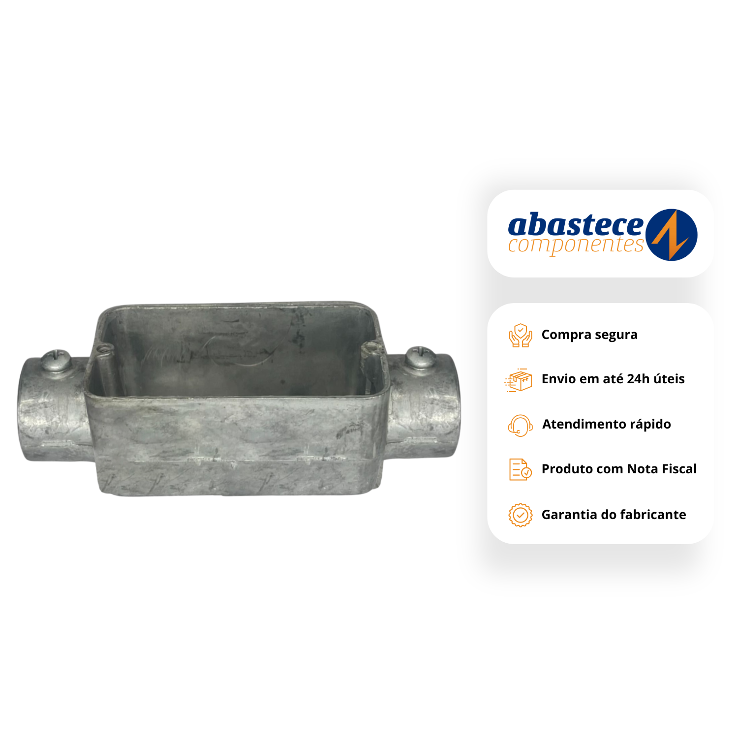 Condulete de Alumínio Tipo C 3/4" Sem Rosca - Wetzel