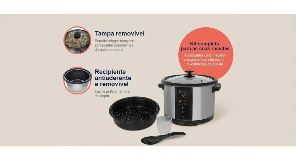 Panela De Arroz Elétrica 1,8L Ecc20 Electrolux