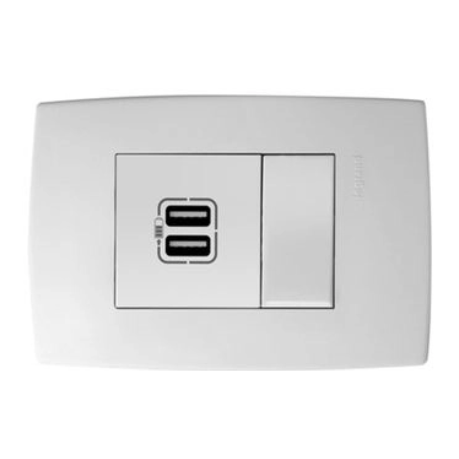 Conjunto Tomada USB Módulo Duplo 615089 Pial Plus