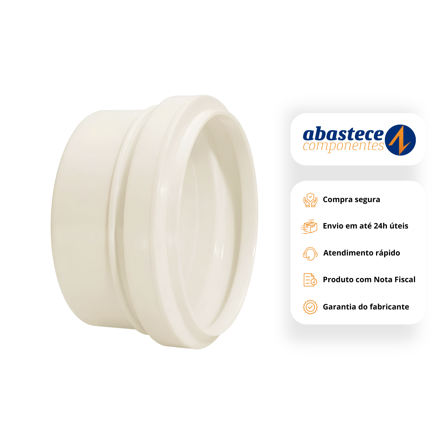 Cap P/ Tubo Esgoto 8" DN200 Serie Normal Pvc Branco Amanco