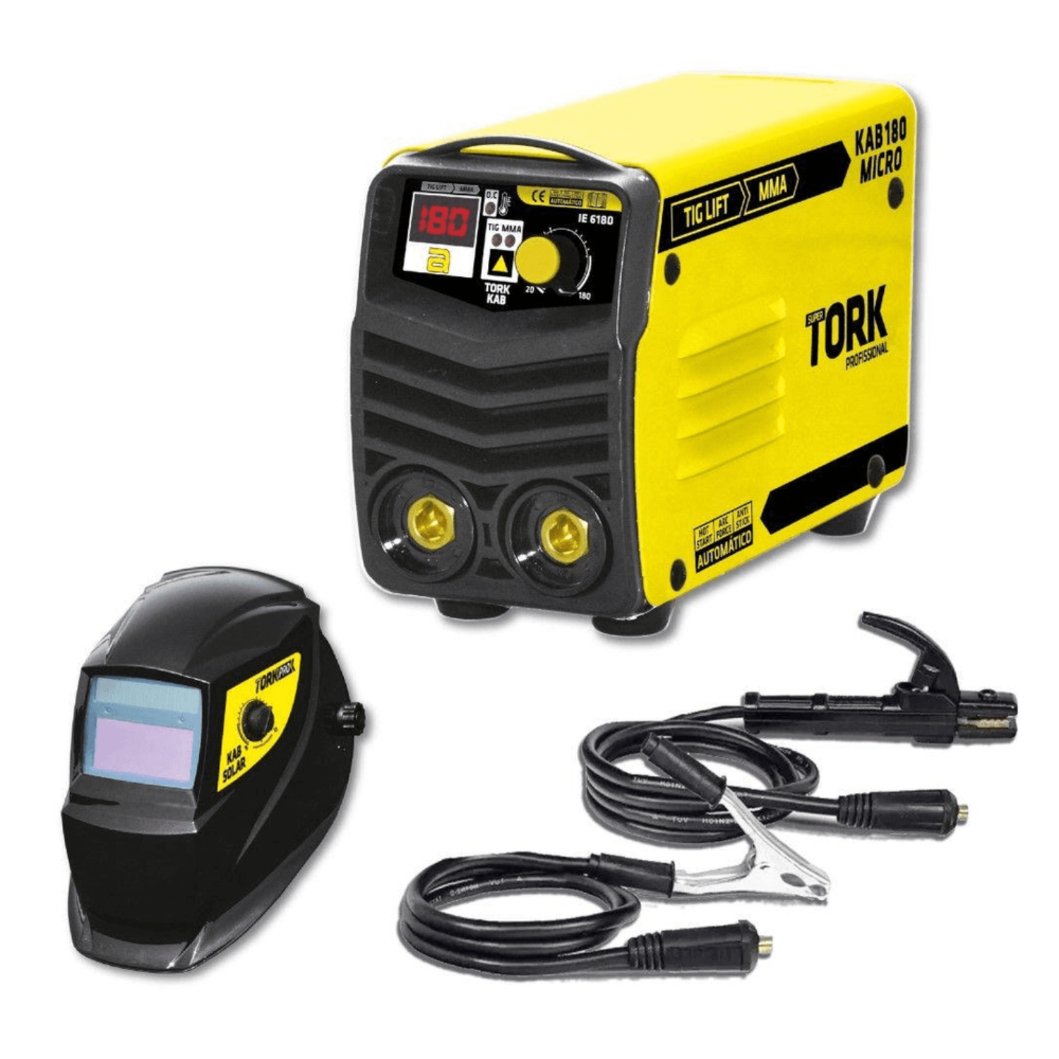 Maquina De Solda Inversora 180a 220v Kab180 Combo Tork