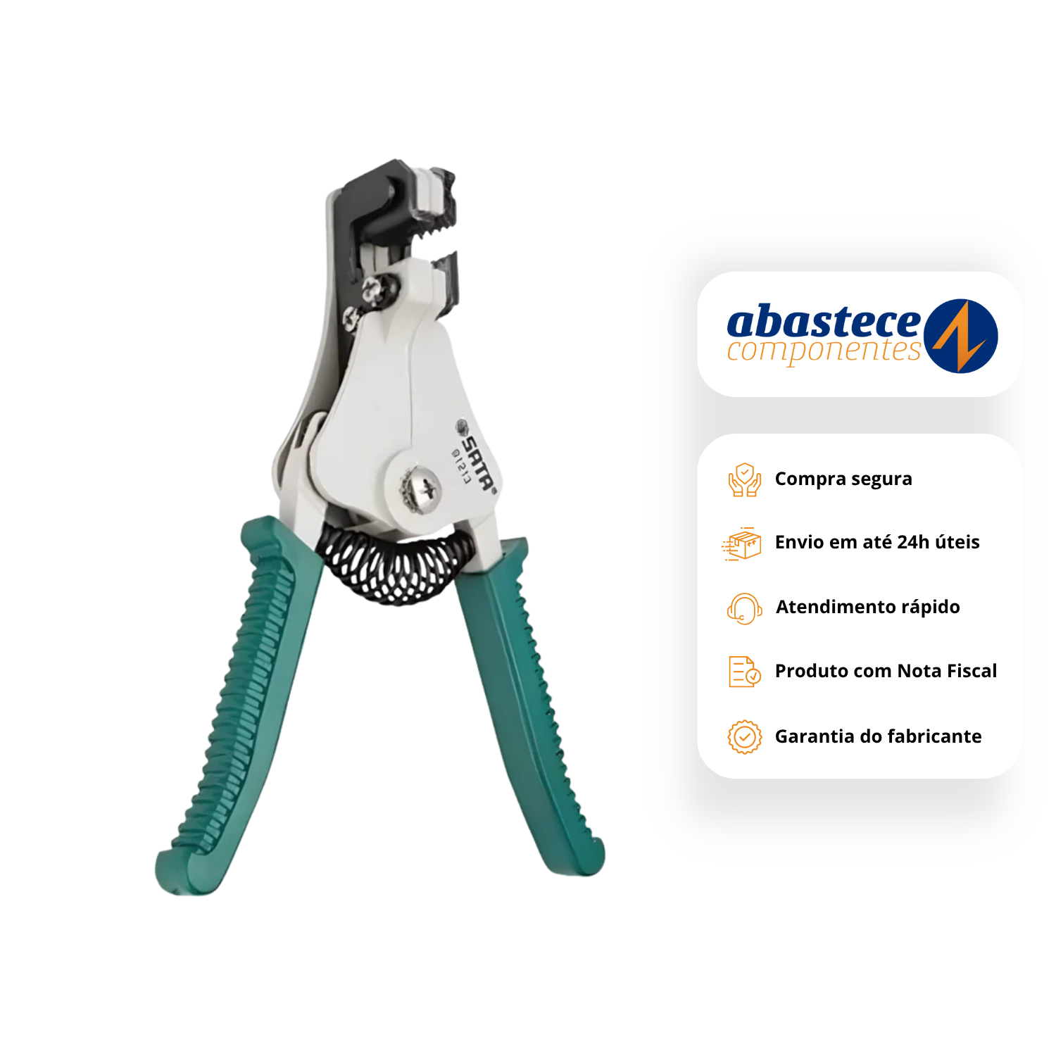 Alicate Descascador de Fios Aut. 7" 0,5 a 2,0mm  ST91212ST