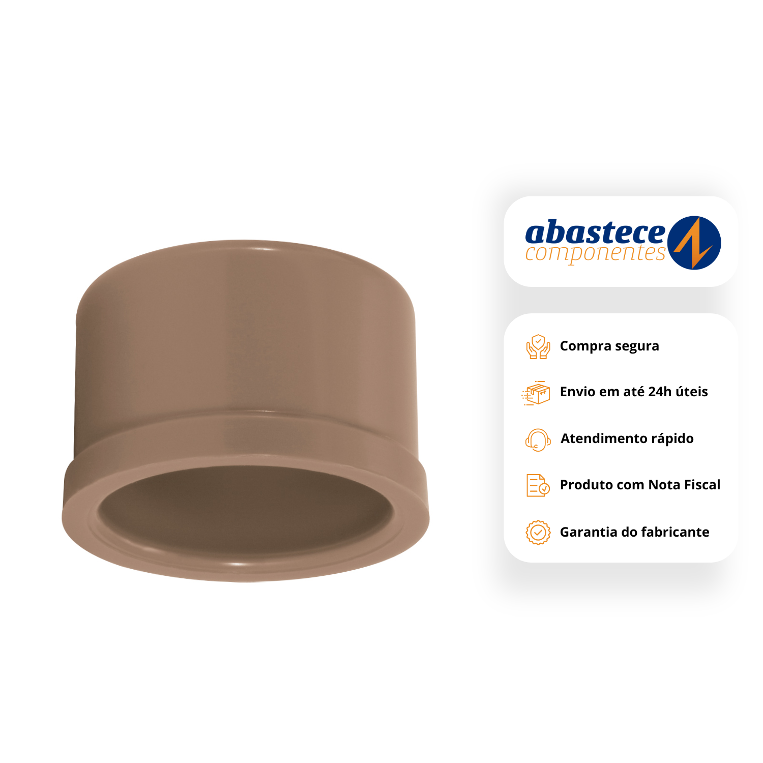 Cap Para Tubo Soldável Marrom 2.1/2" (75Mm) 11575 Amanco