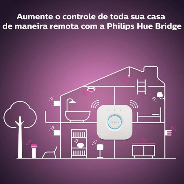 Philips Hue Starter Kit com 3 Lâmpadas 9W E27 + Hue Bridge Hub