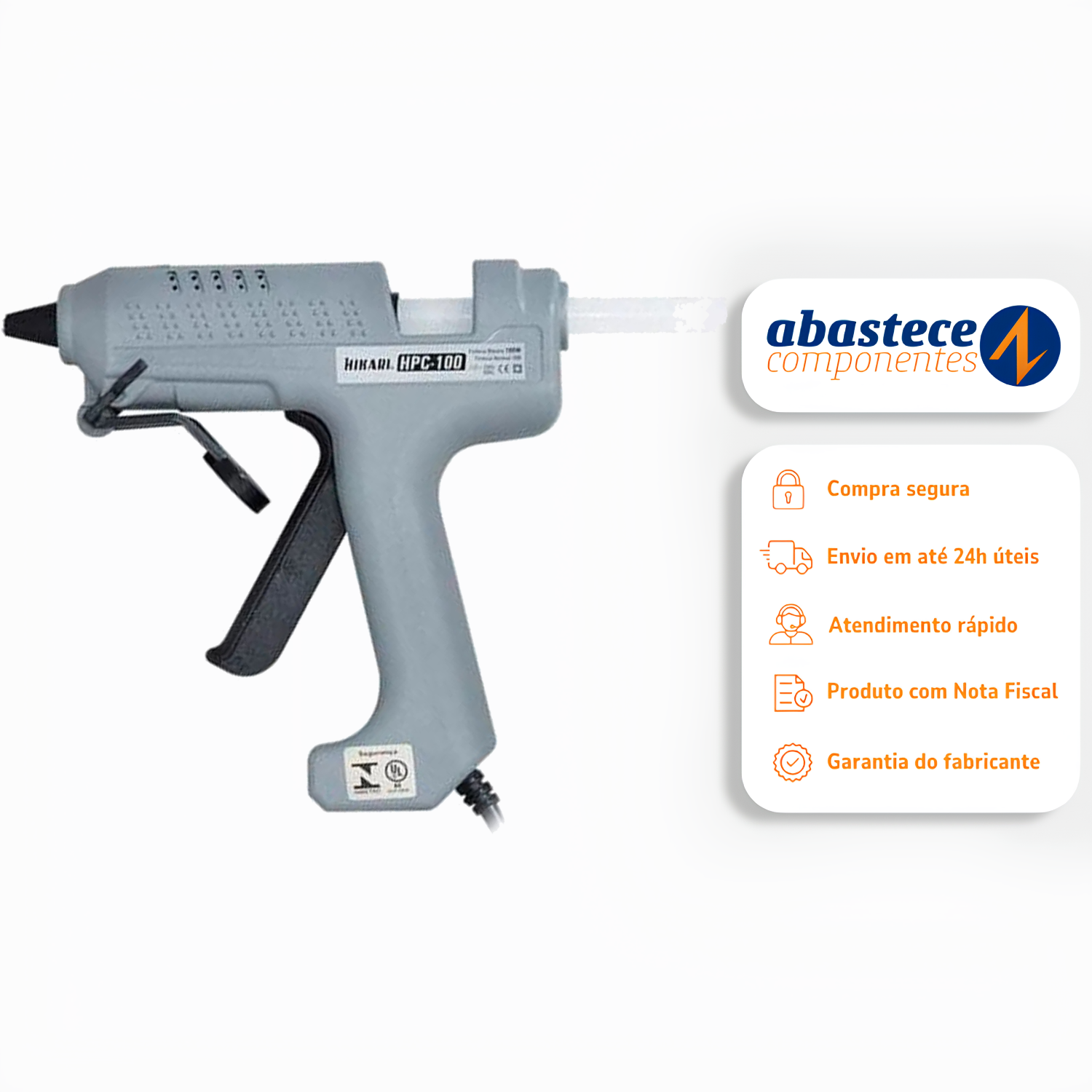 Pistola De Cola Quente Profissional 100w Hpc-100 Hikari