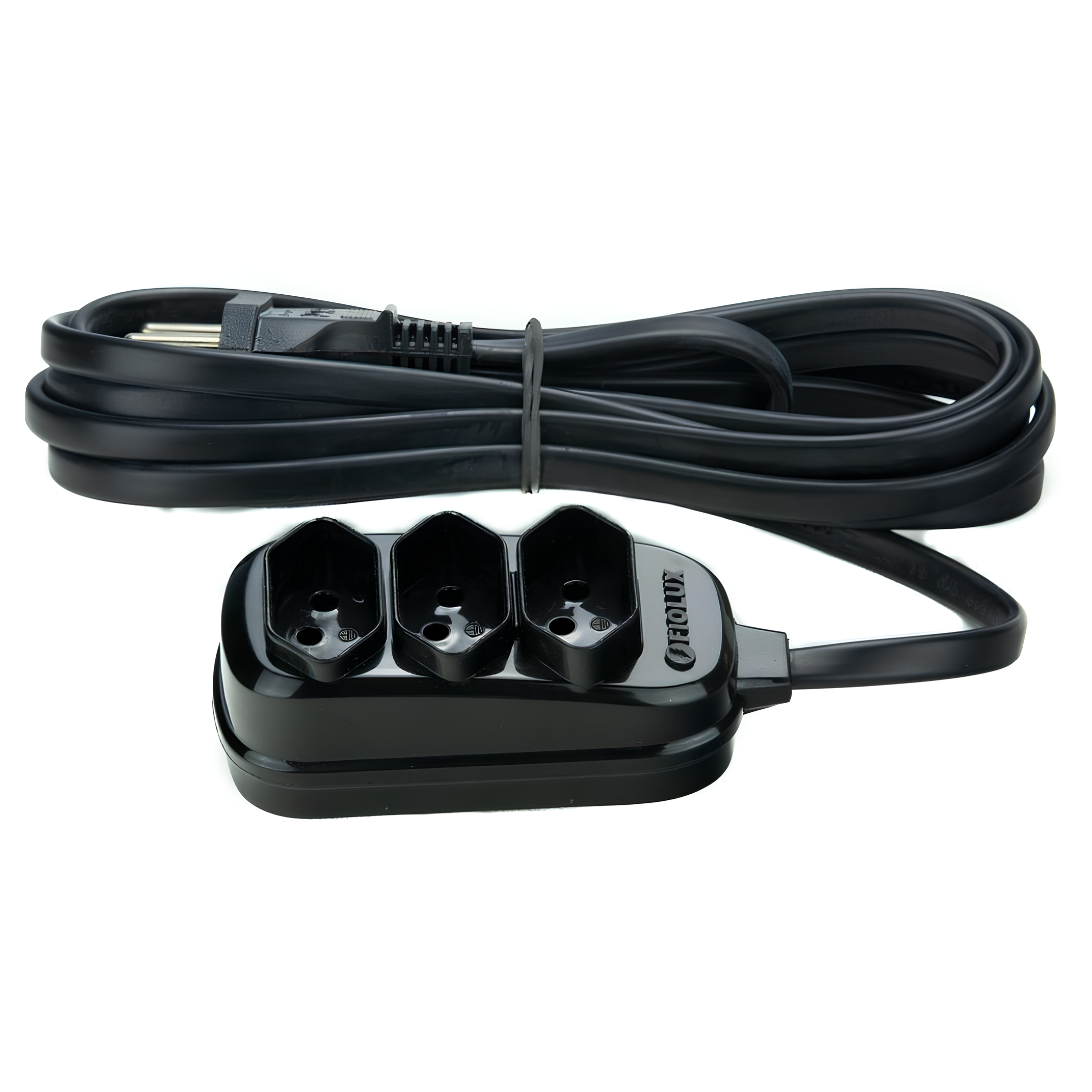 Extensão Elétrica Tripolar 5M 3 Tomadas 2P+T 10A Bivolt Fiolux