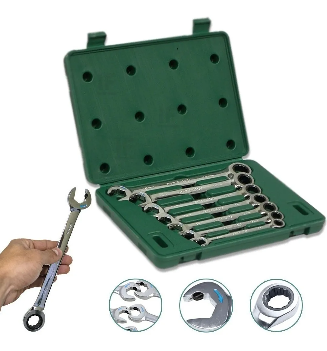 Jogo Chave Combinada Speedy Catraca 8 a 18mm St09024sj Sata