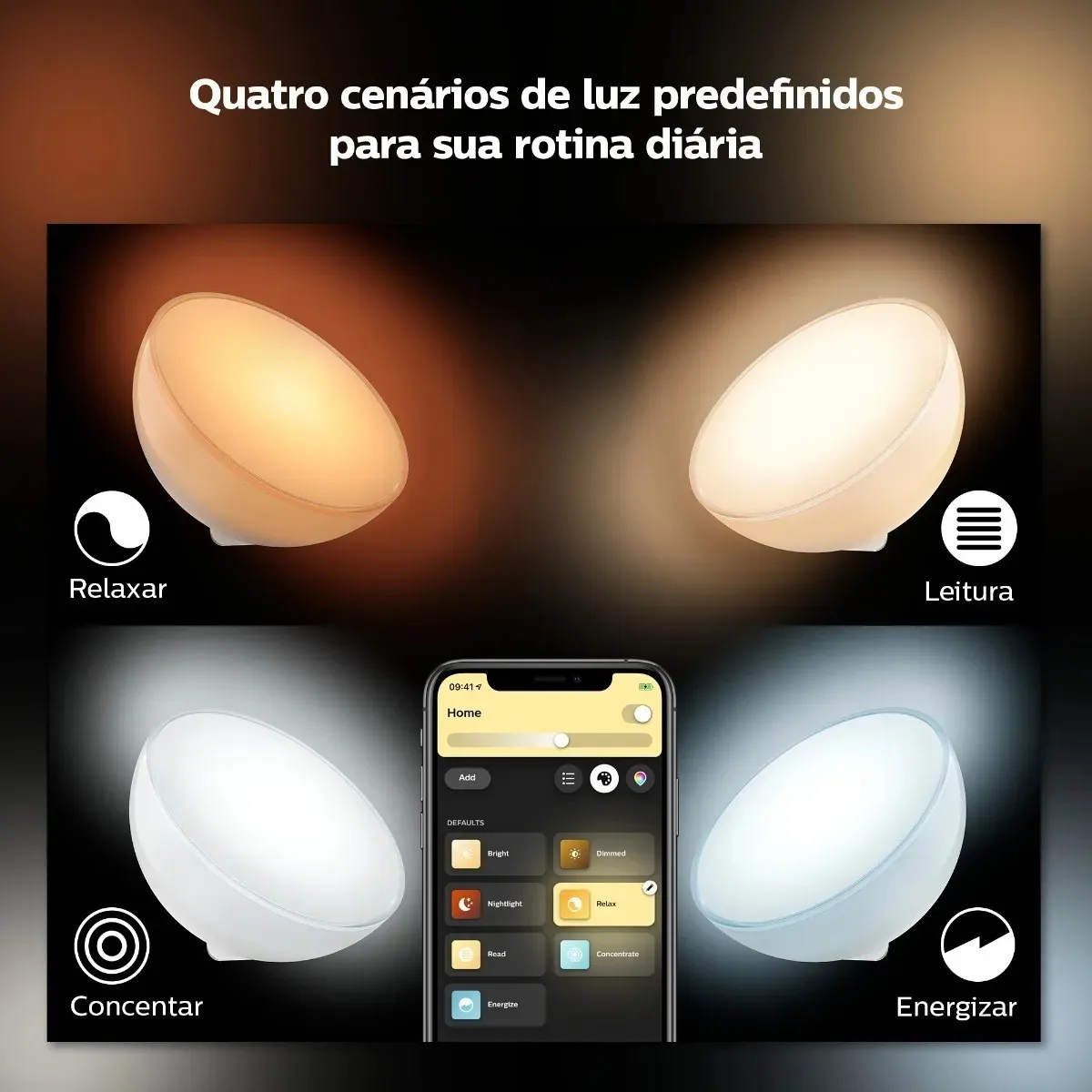 Philips Hue Go Luminária de Mesa Led Rgb Bluetooth Wifi