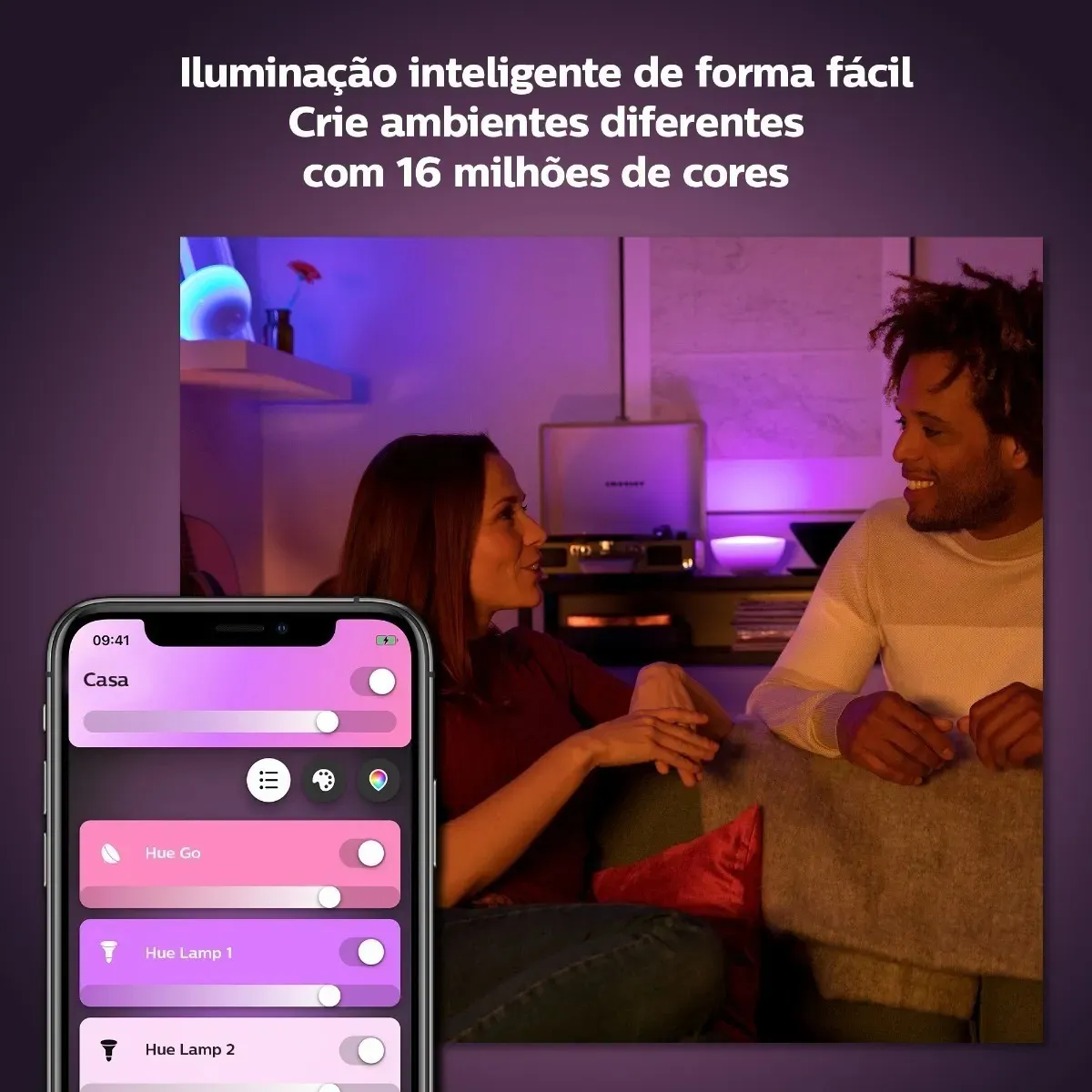 Philips Hue Go Luminária de Mesa Led Rgb Bluetooth Wifi