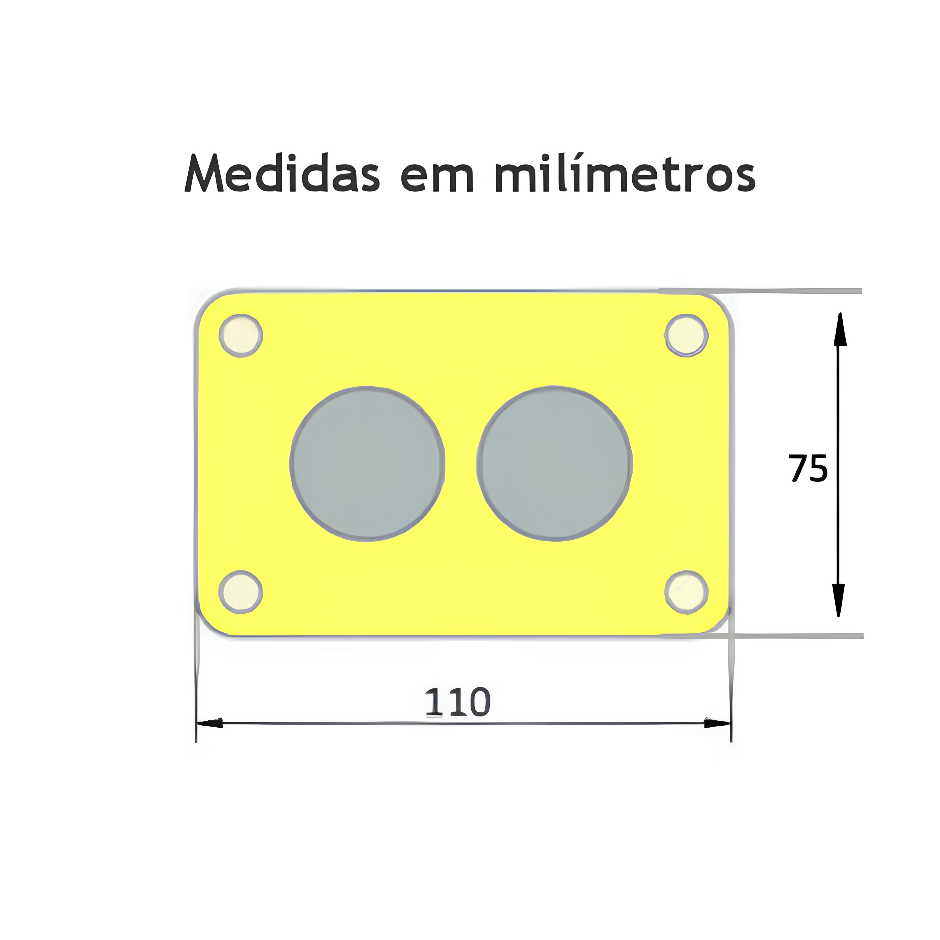 Caixa Botoeira Com 2 Furos110x75x57,5mm (22,5Mm) SQ2K Steck
