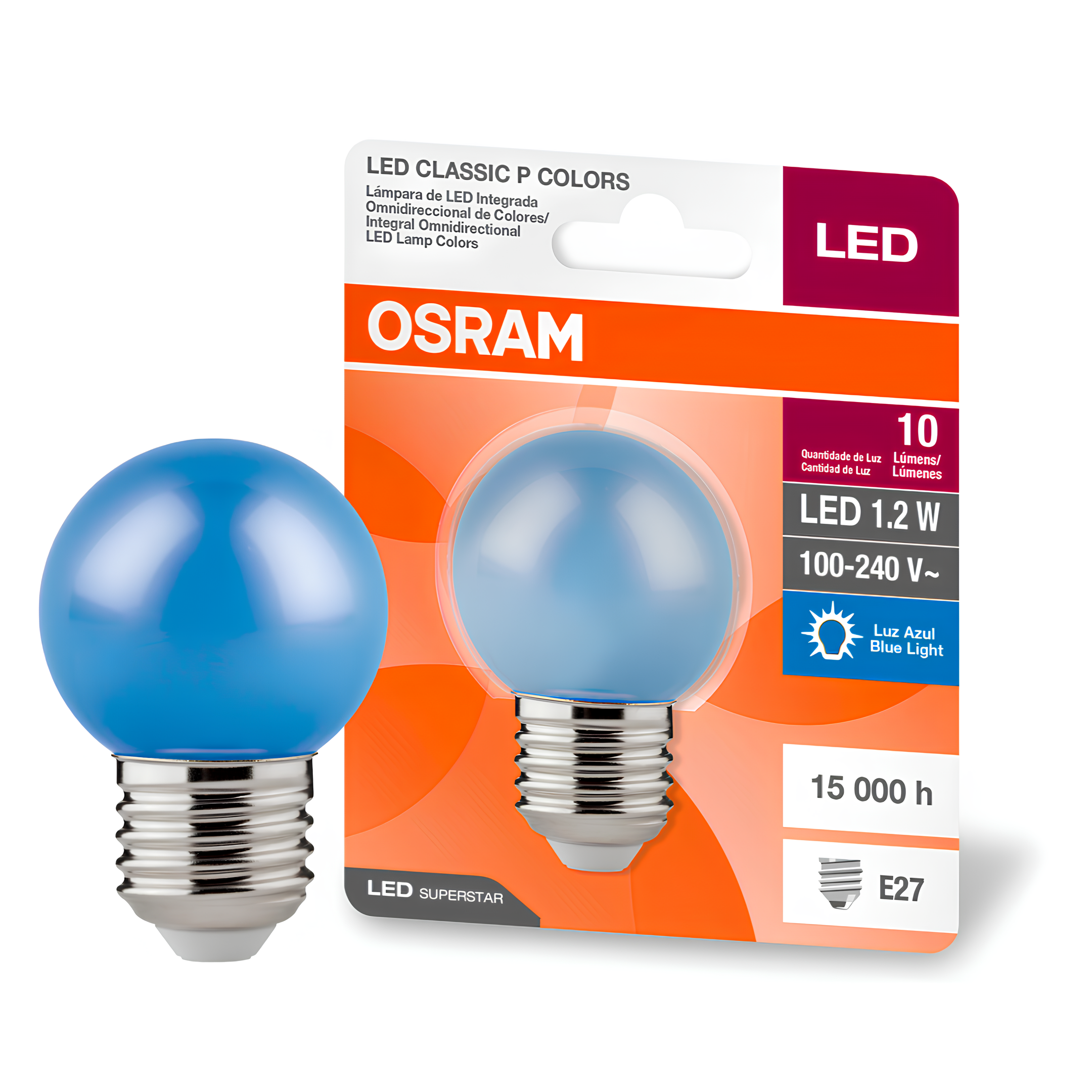 Lampada Led Bolinha 1,2W 8Lm Ip20 Bivolt E27 Osram