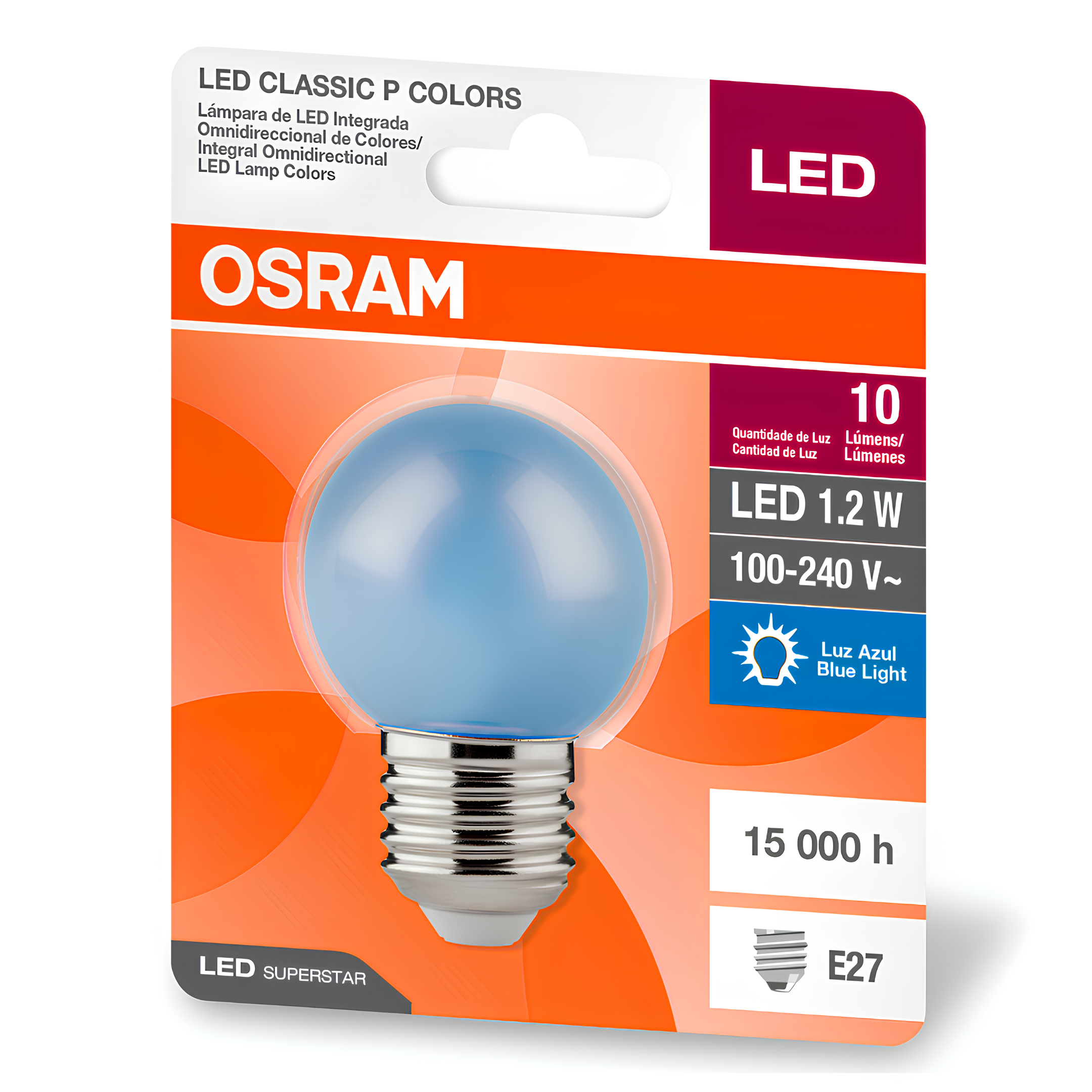 Lampada Led Bolinha 1,2W 8Lm Ip20 Bivolt E27 Osram