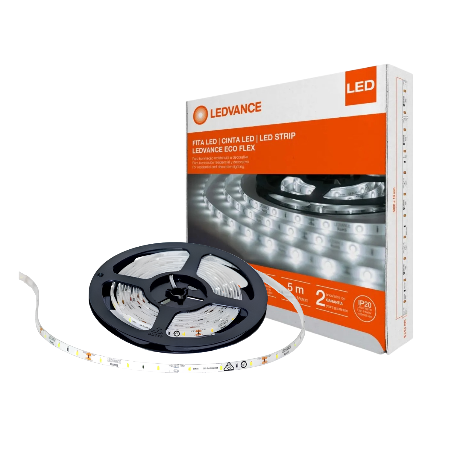 Fita Led Ecoflex 5M 4,8W 12V Ip20 Ledvance