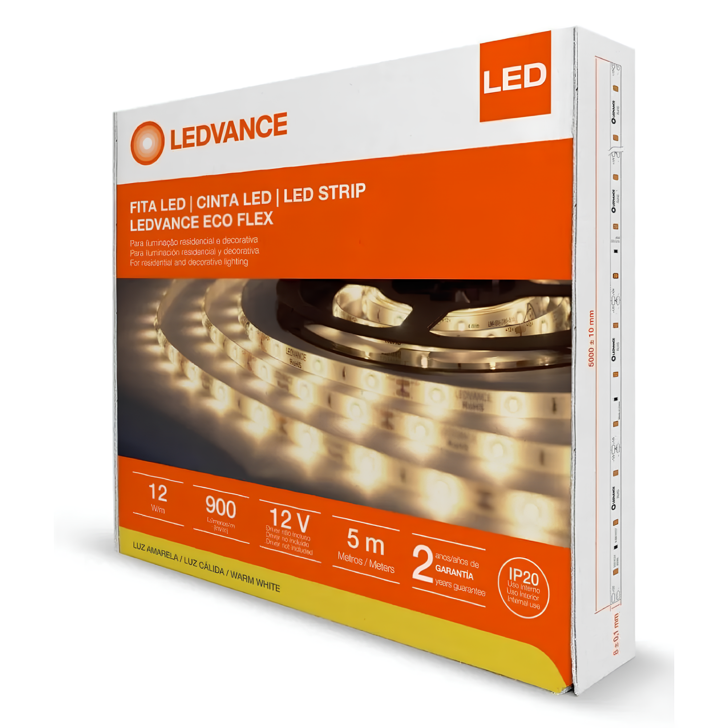 Fita Led Ecoflex 5M 4,8W 12V Ip65 Ledvance