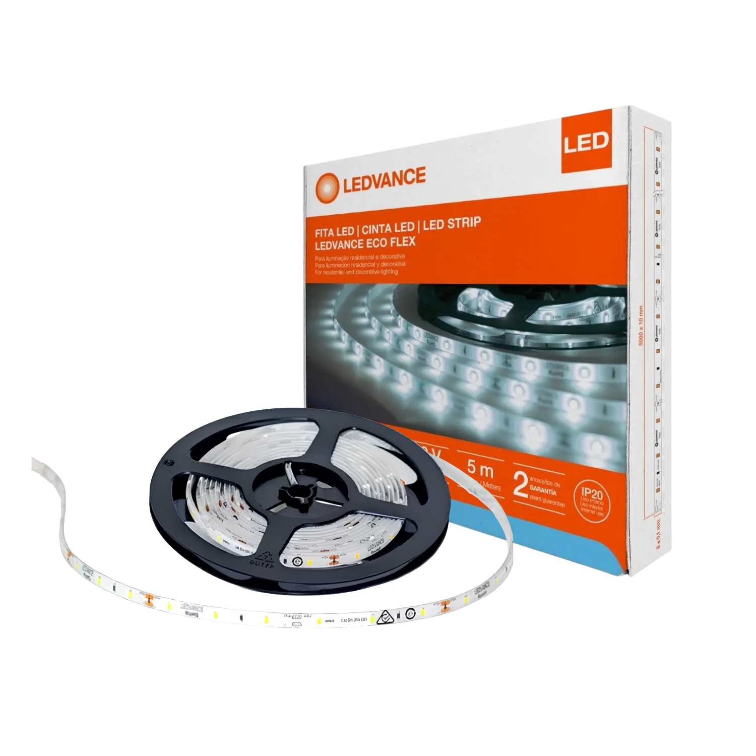 Fita Led Ecoflex 5M 4,8W 12V Ip20 Ledvance