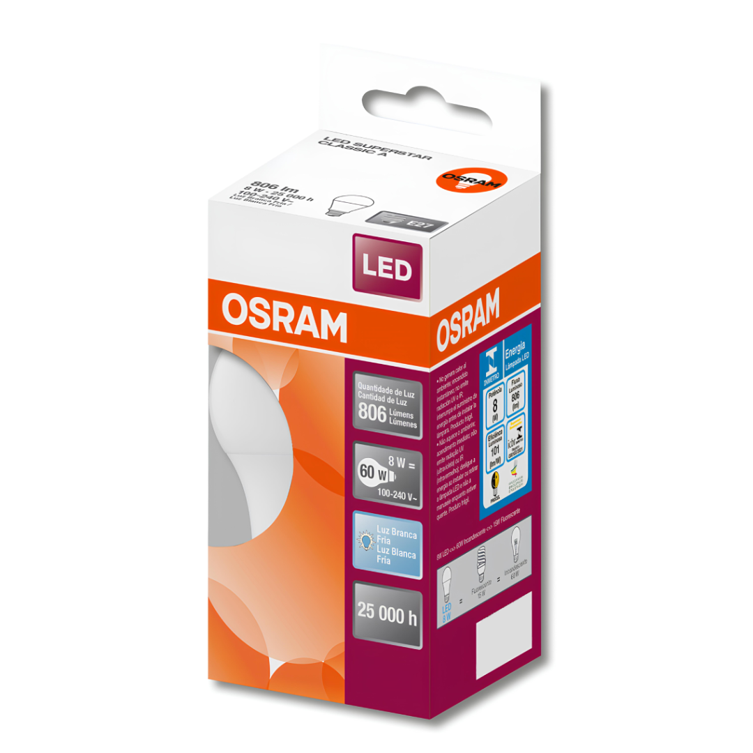 Lampada Led Bulbo 8W 806Lm 160° Ip20 Bivolt E27 Ledvance