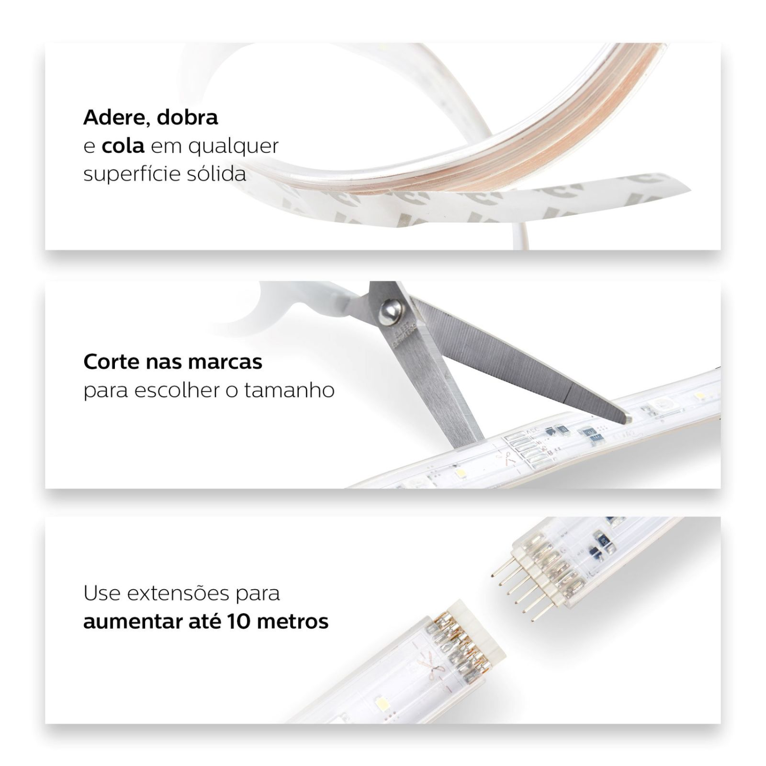 Philips Hue Extensao Fita Led 1M Lightstrip Plus Bluetooth