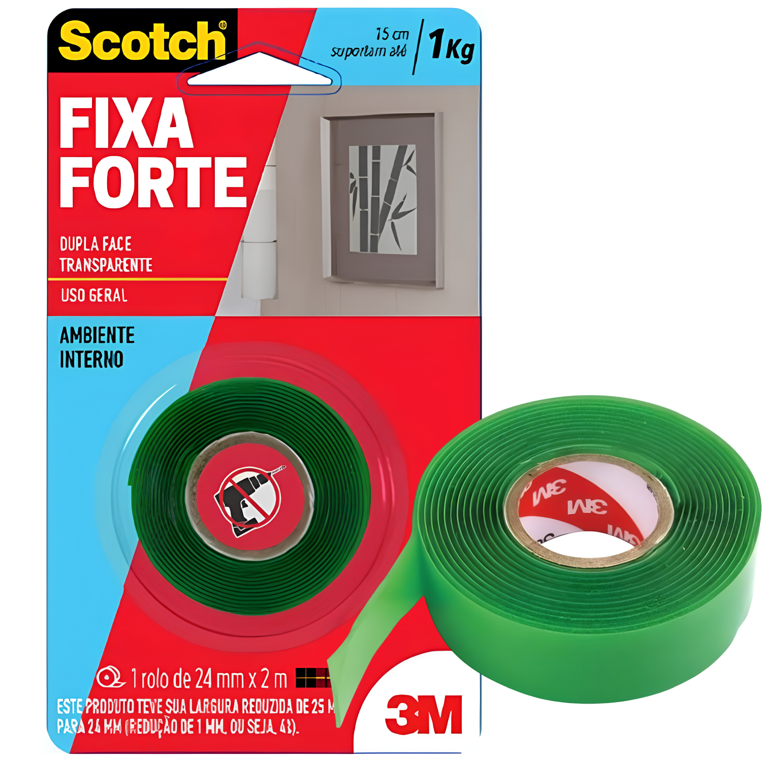 Fita Dupla Face Fixa Forte 24Mmx2m 1Kg - 3M