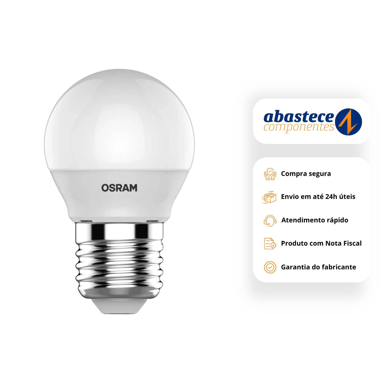 Lâmpada Led Bolinha 3w 260lm E27 Bivolt Osram