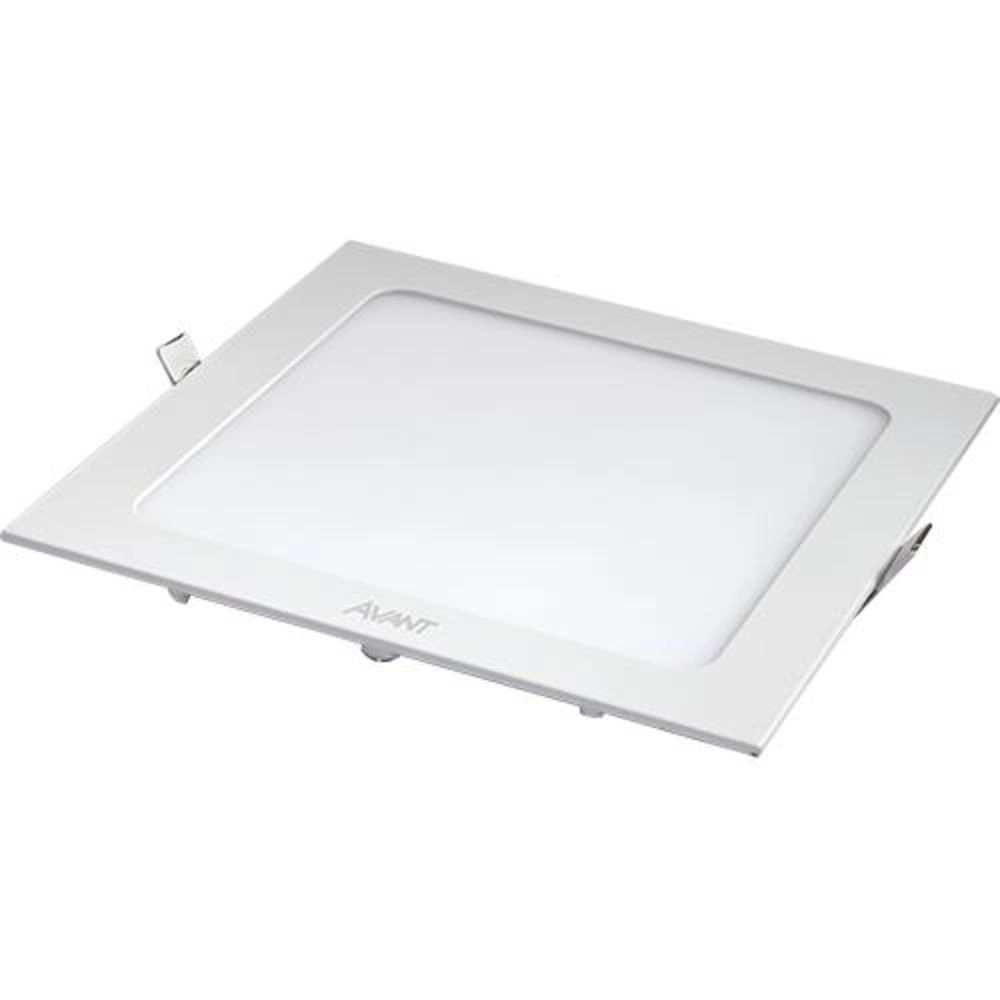 Plafon Painel De Embutir Led Quadrado 12W Slim Avant