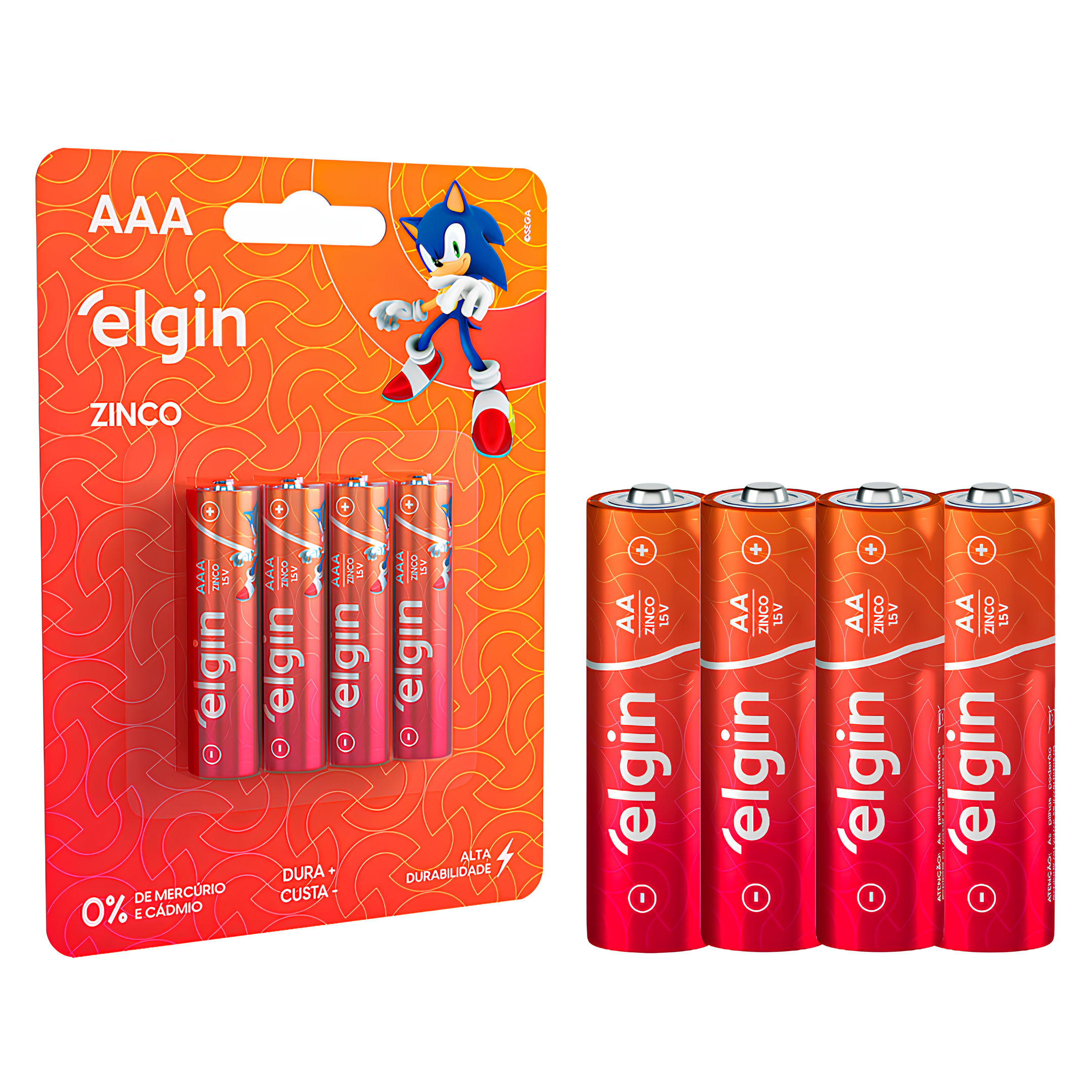 Pilha Aa Comum Zinco 1,5V 4 Unidades Elgin