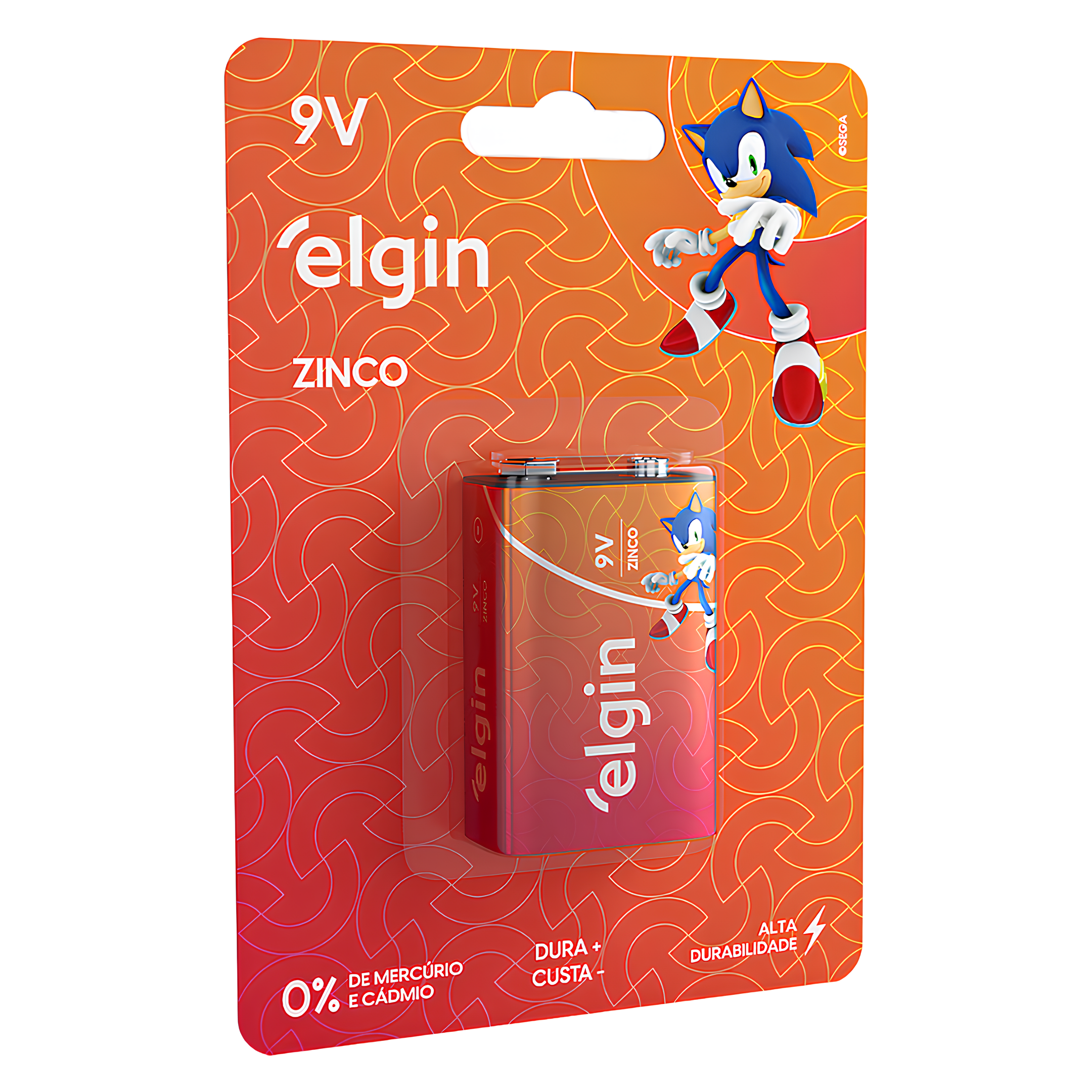 Bateria 9V Zinco 1 Unidade Elgin