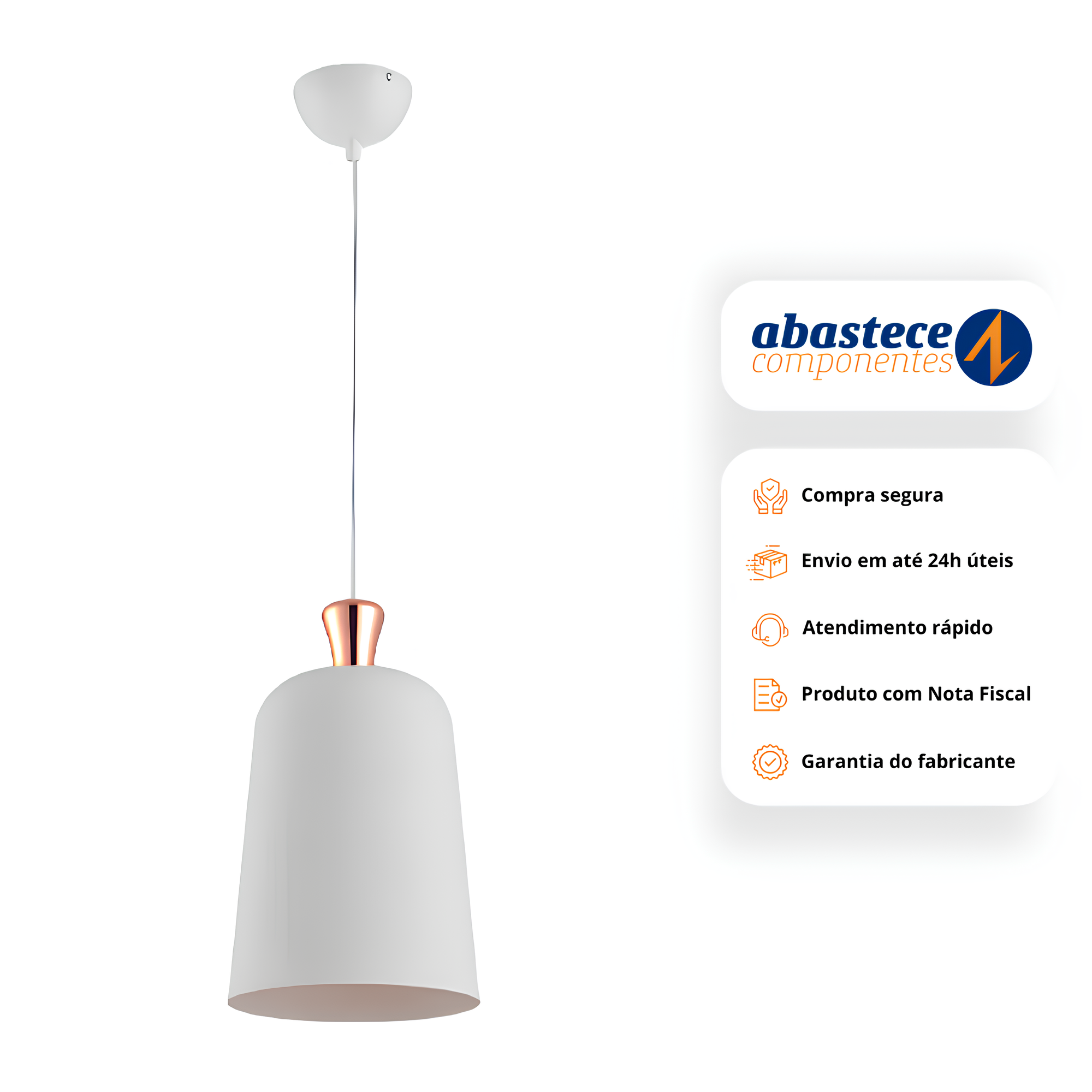 Luminaria Pendente 1X40W E27 23Cm Bivolt Ip20 Bell Avant