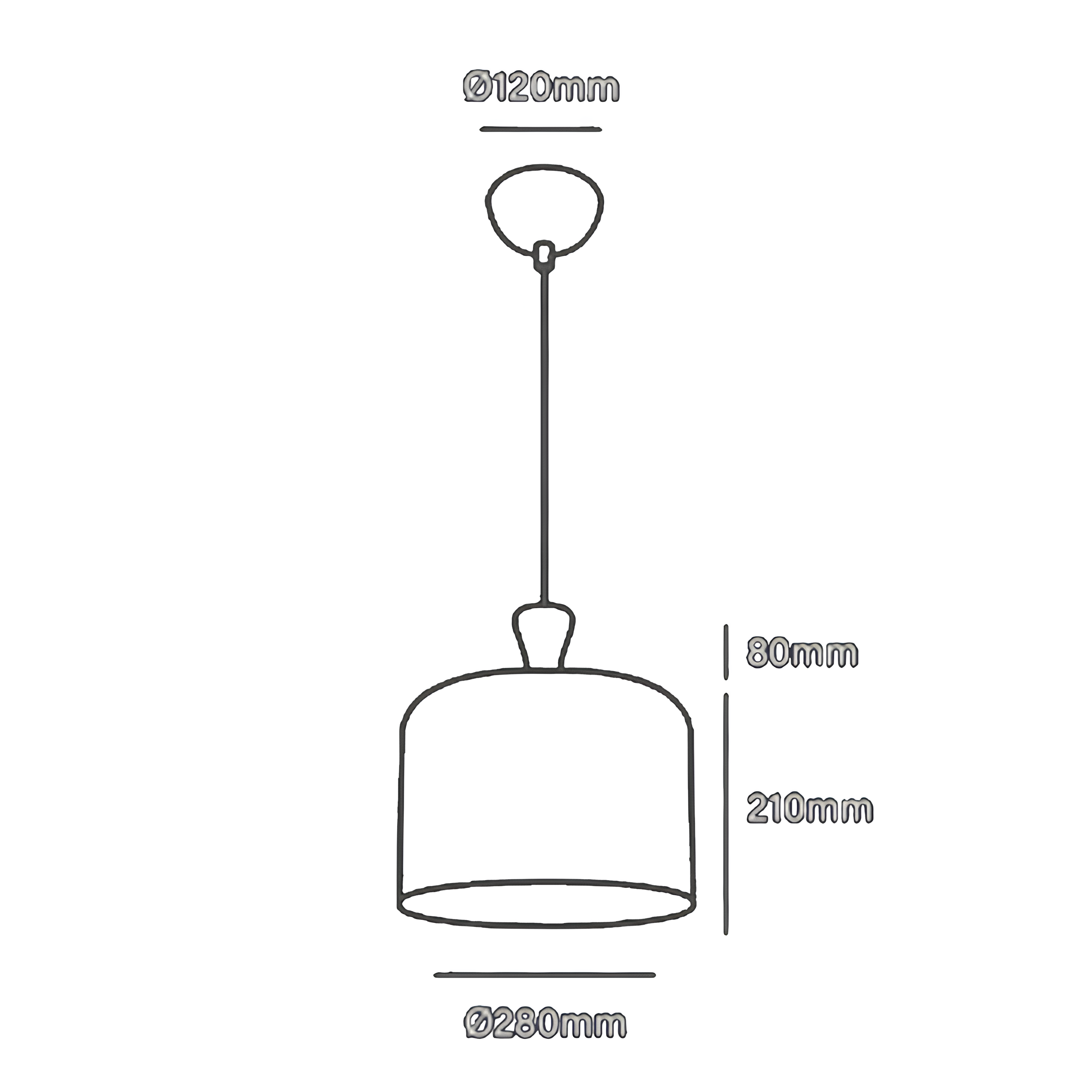LUMINARIA PENDENTE BELL ACO E-27 COBRE FOSCO 28CM AVANT