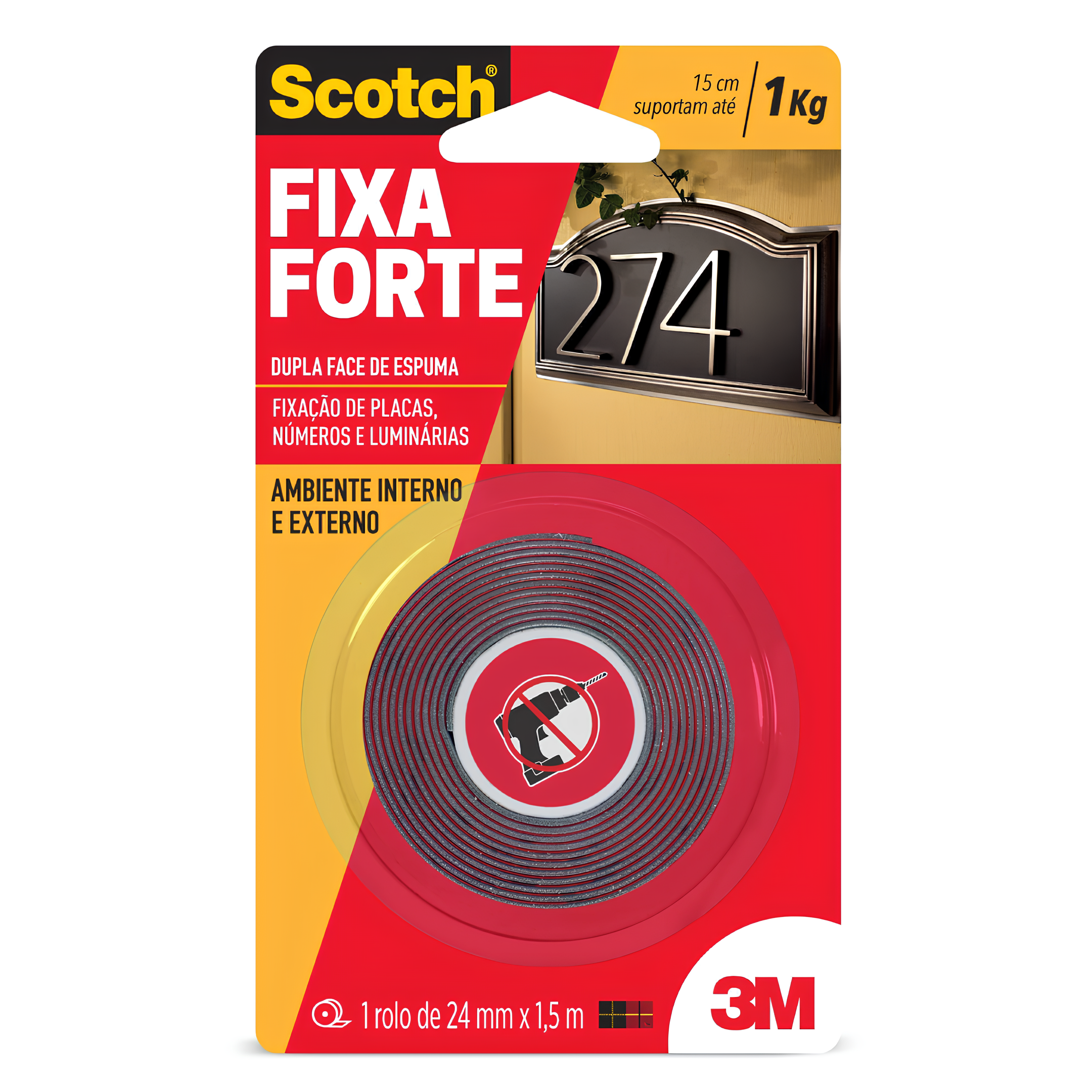 Fita Dupla Face Fixa Forte Extreme 24Mm X 1,5M 3M