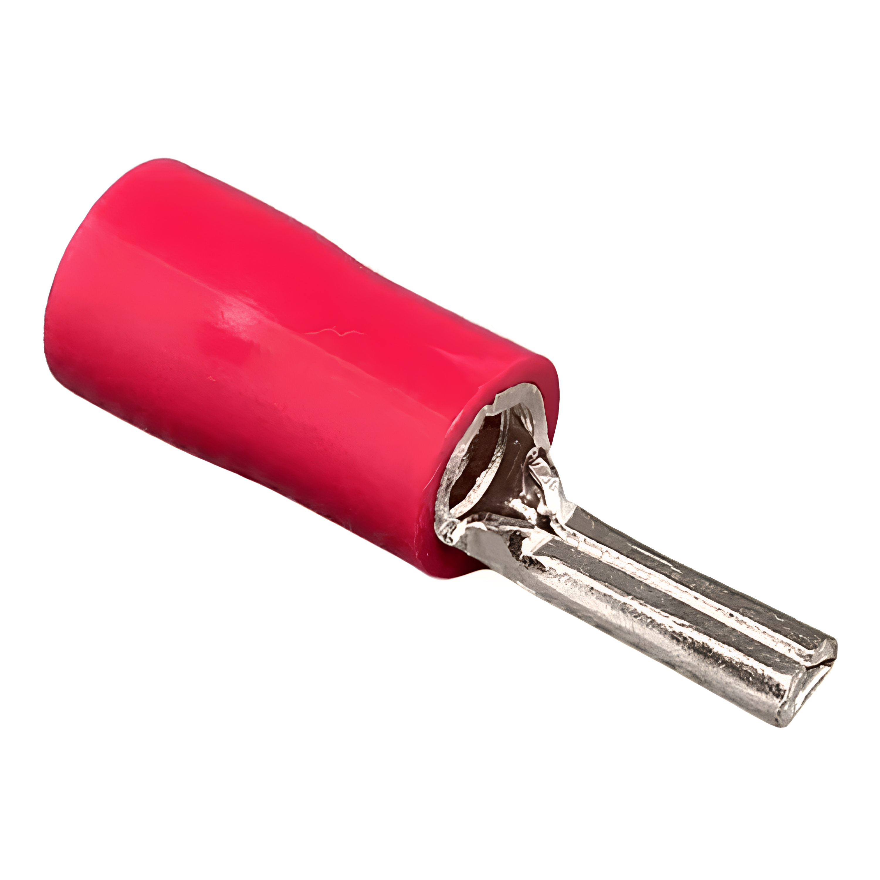 Terminal Pino Pré-Isolado Vermelho 10mm 10 Pçs