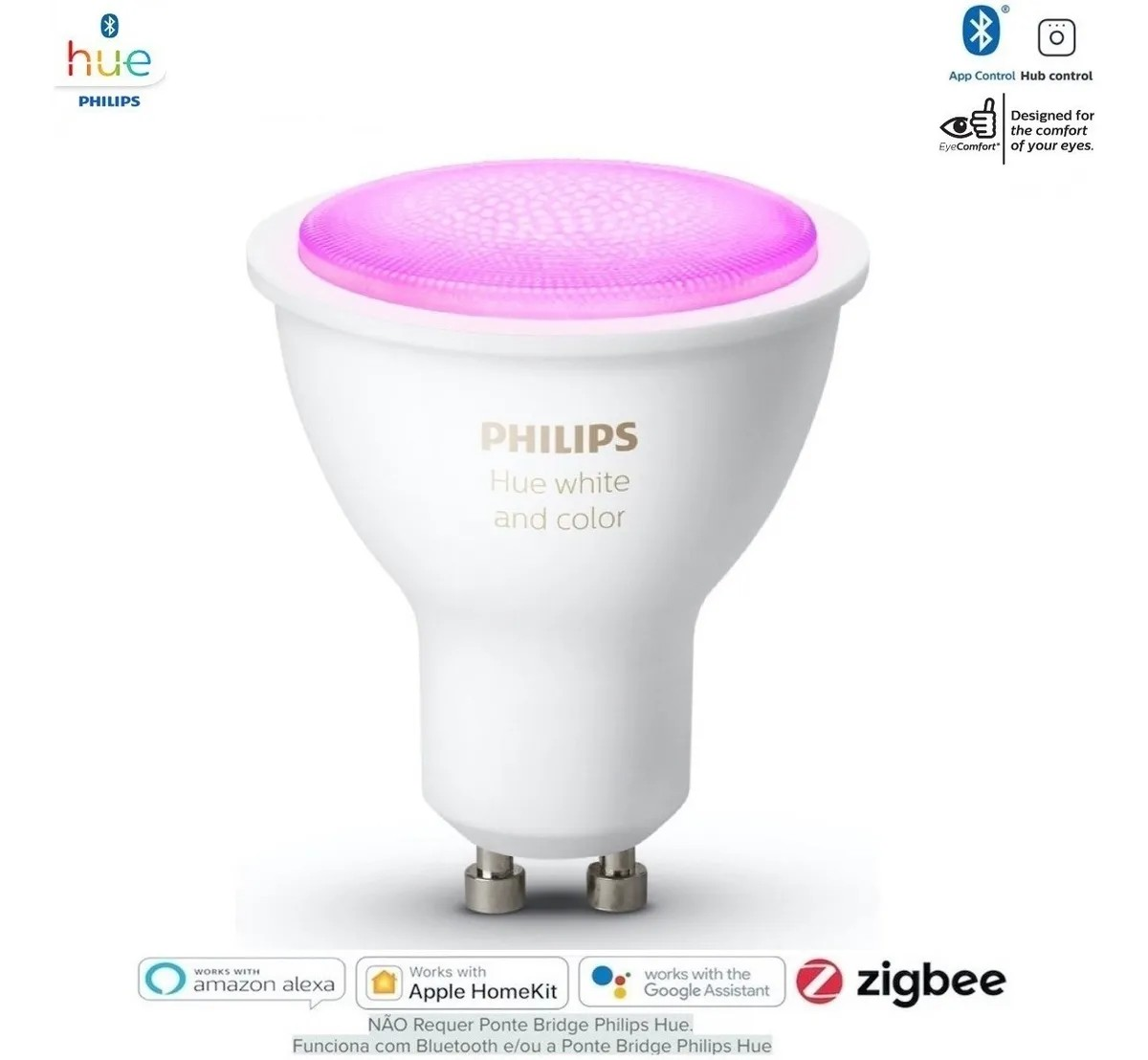 Philips Hue Lâmpada Smart Dicroica GU10 Bluetooth Inteligente