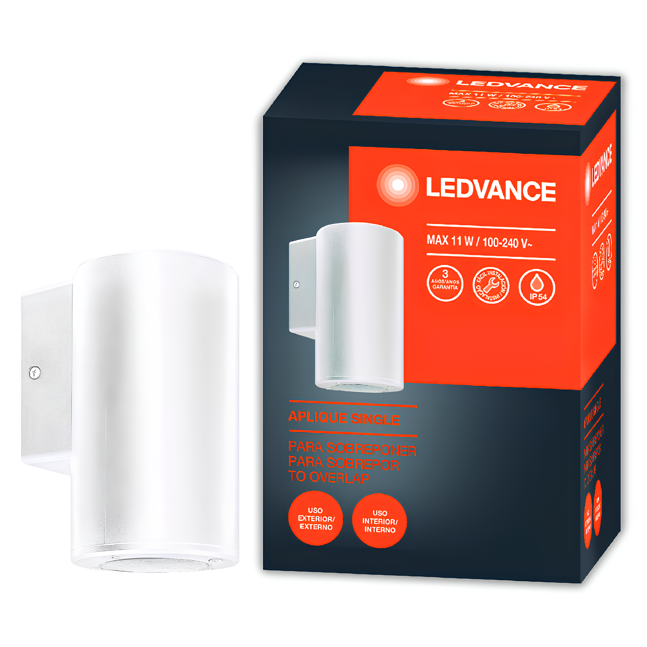 Luminaria Led Arandela Aplique Single Cylinder 1X11w Ledvance