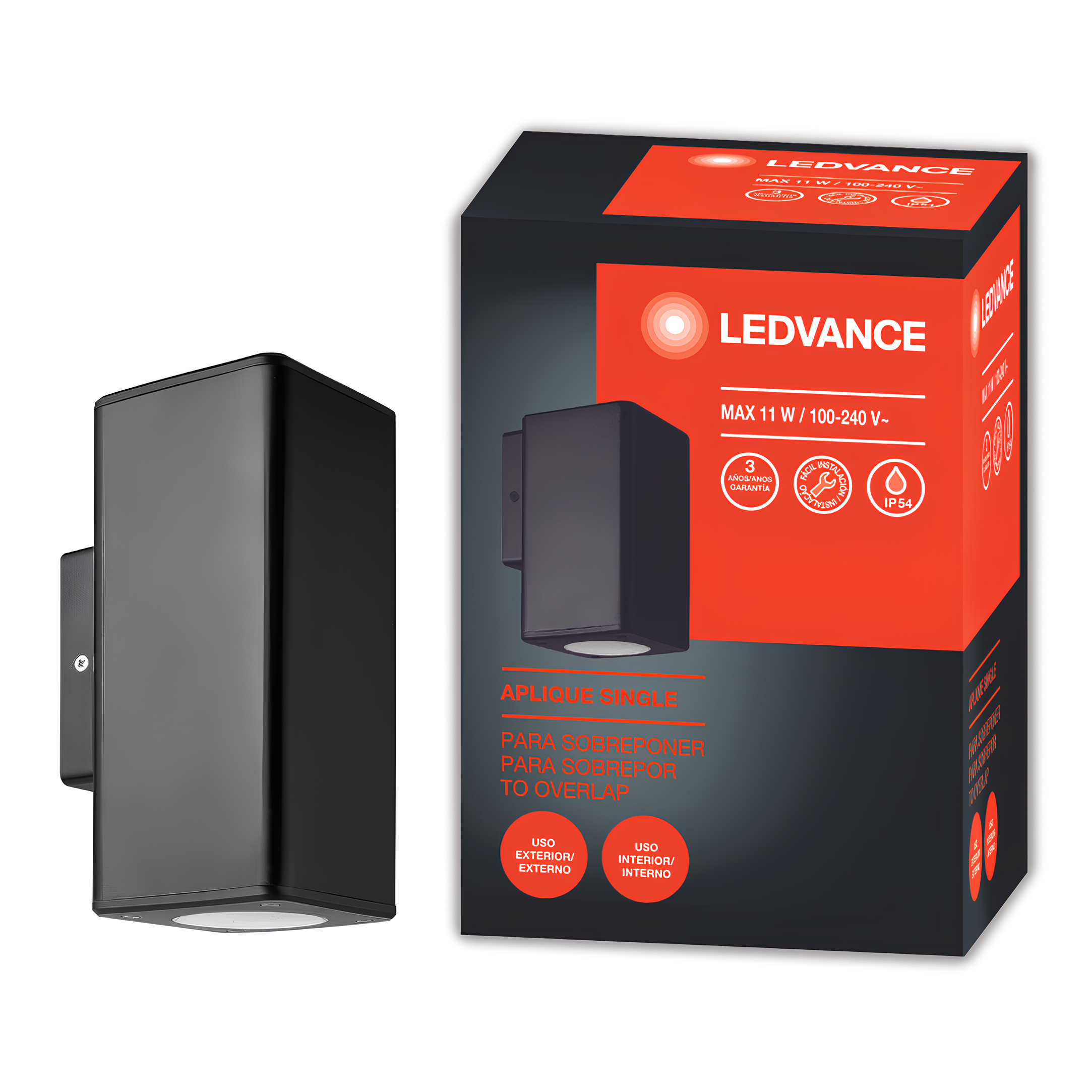 Luminaria Led Arandela Aplique Dual 2X11w Ip54 Gu10 Ledvance