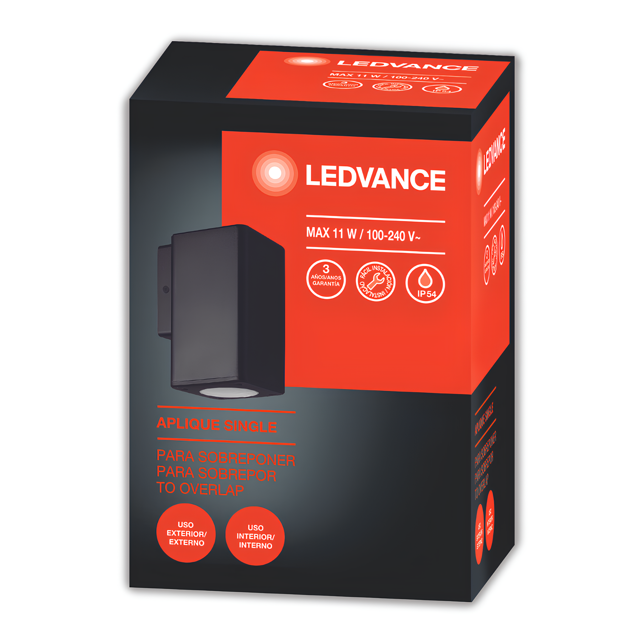Luminaria Led Arandela Aplique Dual 2X11w Ip54 Gu10 Ledvance