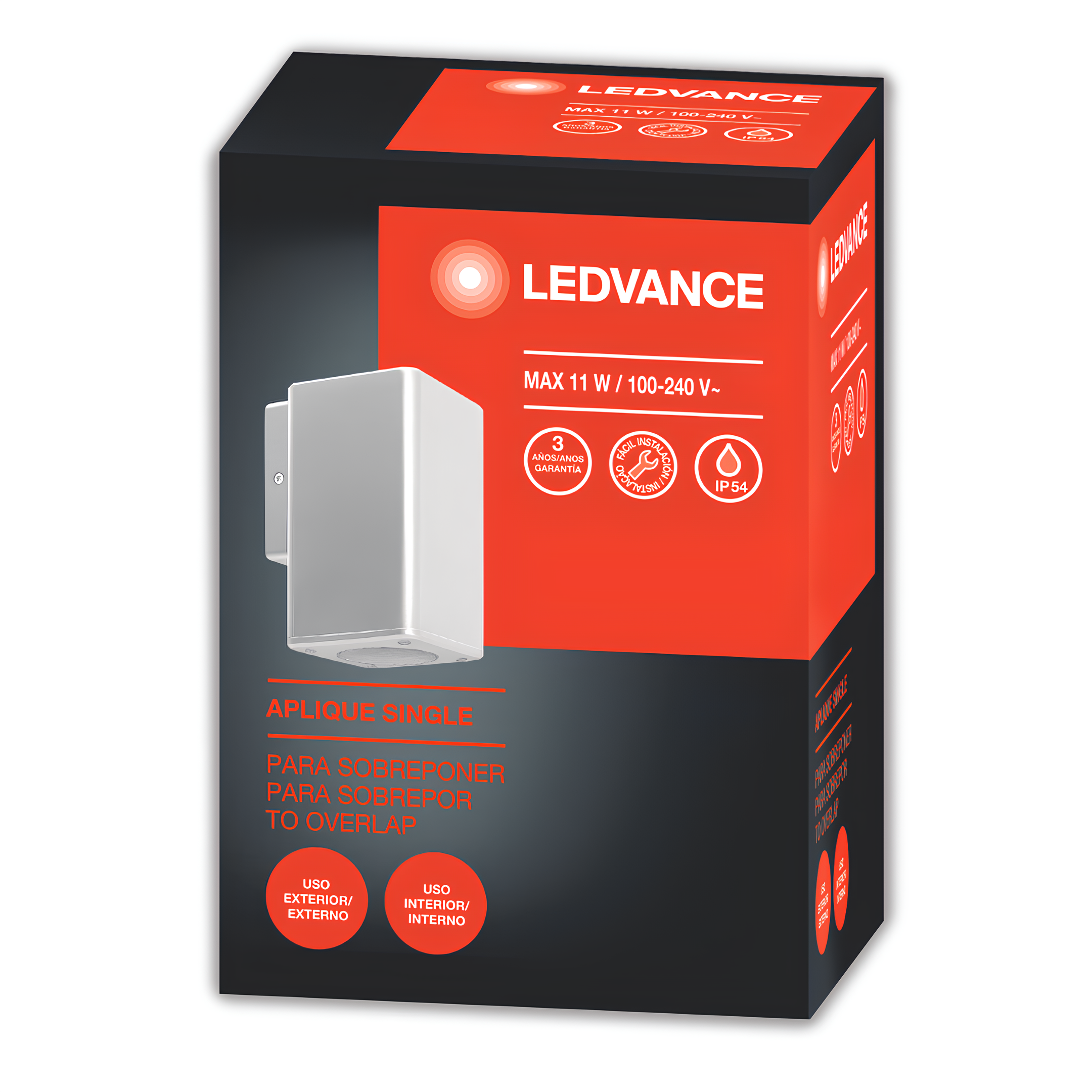 Luminaria Led Arandela Aplique Dual 2X11w Ip54 Gu10 Ledvance