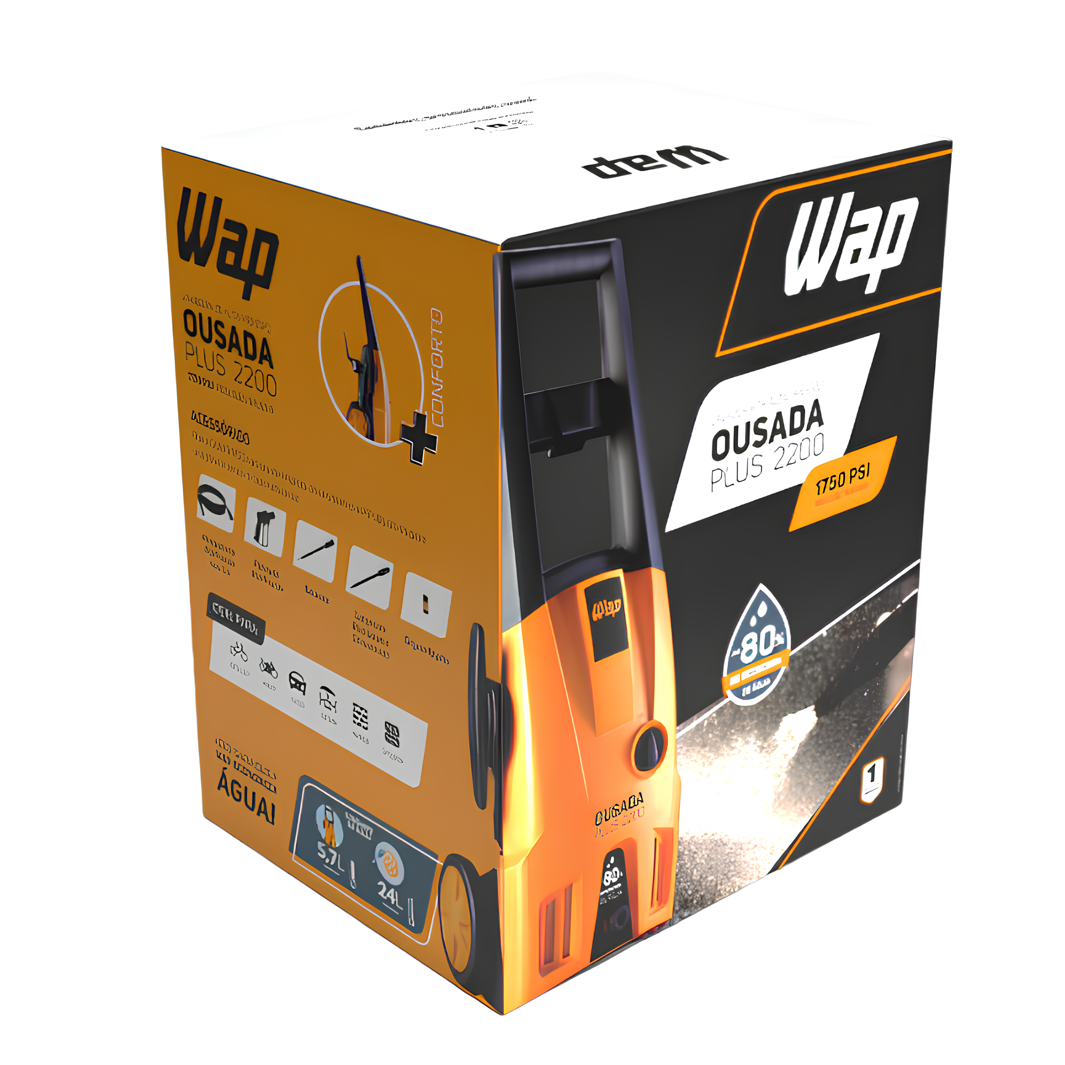 Lavadora De Alta Pressão 1500W 1750Psi Ousada Plus 2200 Wap