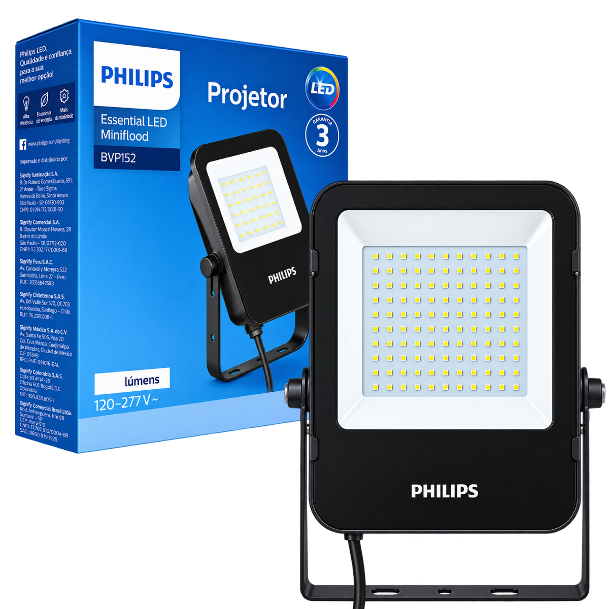 Refletor Led 100W 6500K 11000Lm Bivolt Ip65 Irc80 80° Bvp153 Philips