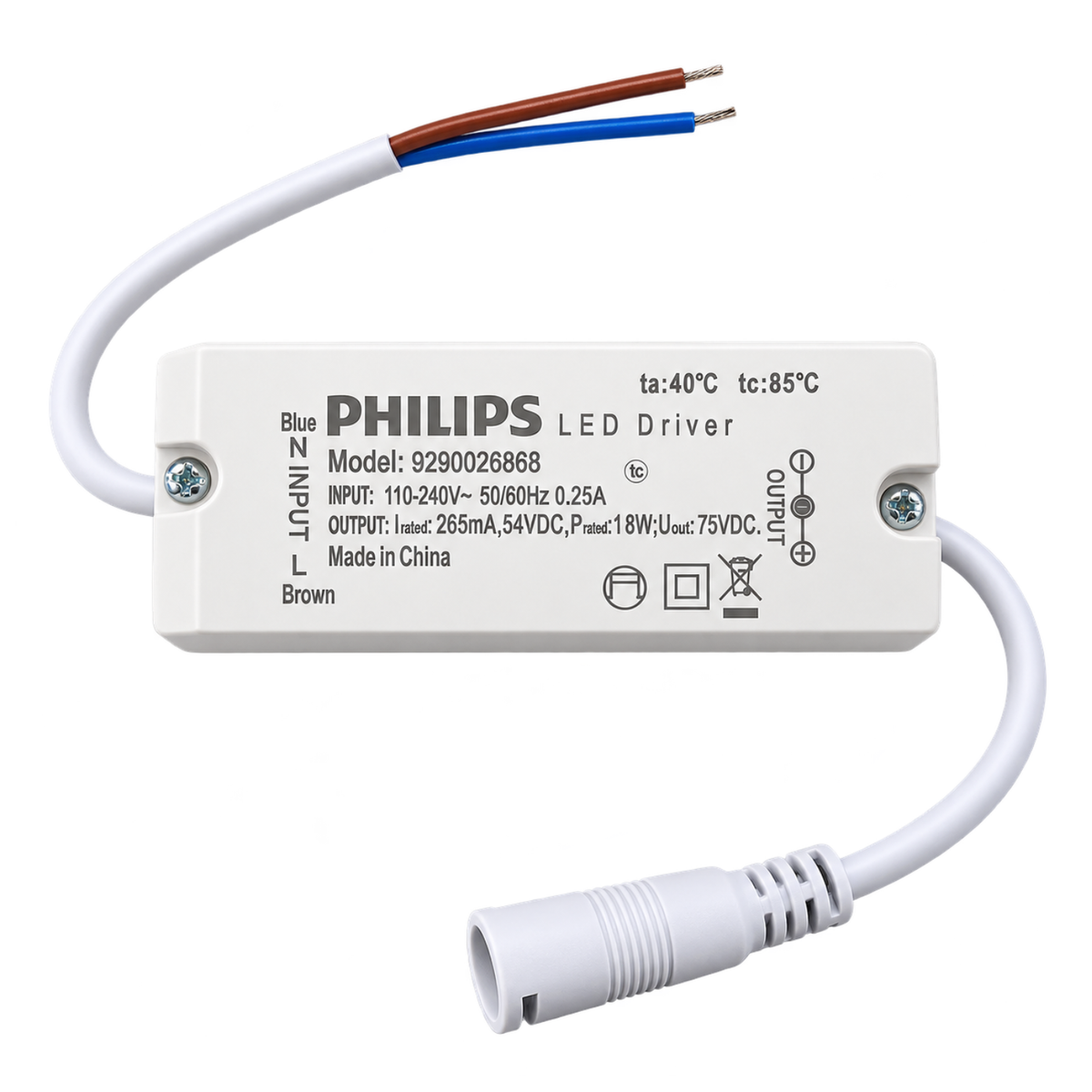Luminária Led Redonda Embutir 18W 1300Lm 22Cm Bivolt Dl252 Philips