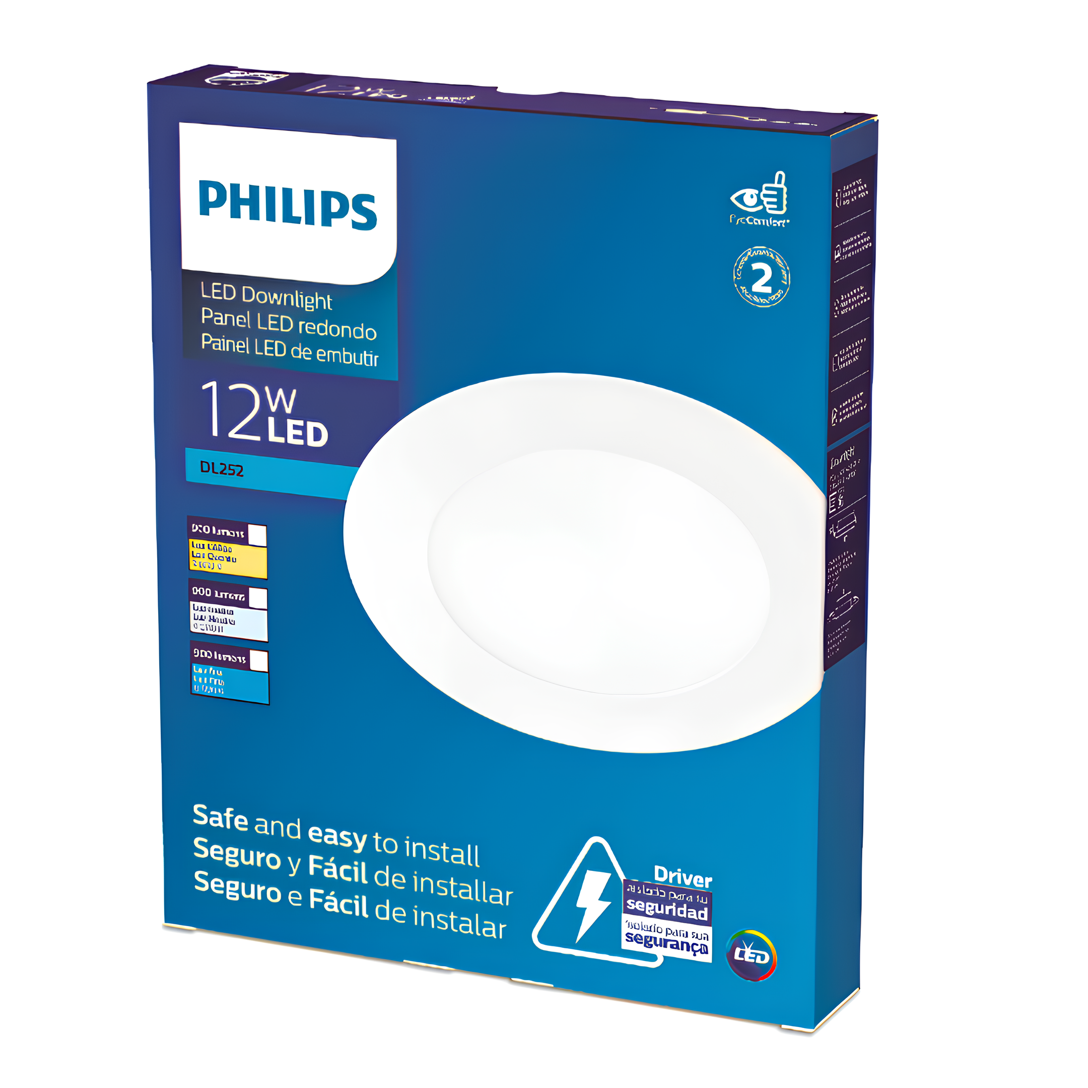 Luminaria Led Redonda Embutir 17Cm 12W 900Lm Bivolt Philips