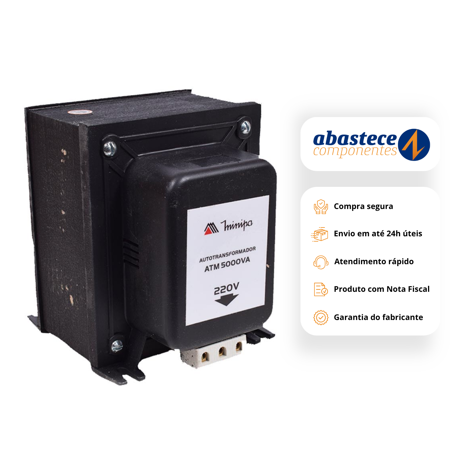 Auto Transformador ATM 5000va Bivolt 110v 220v Minipa