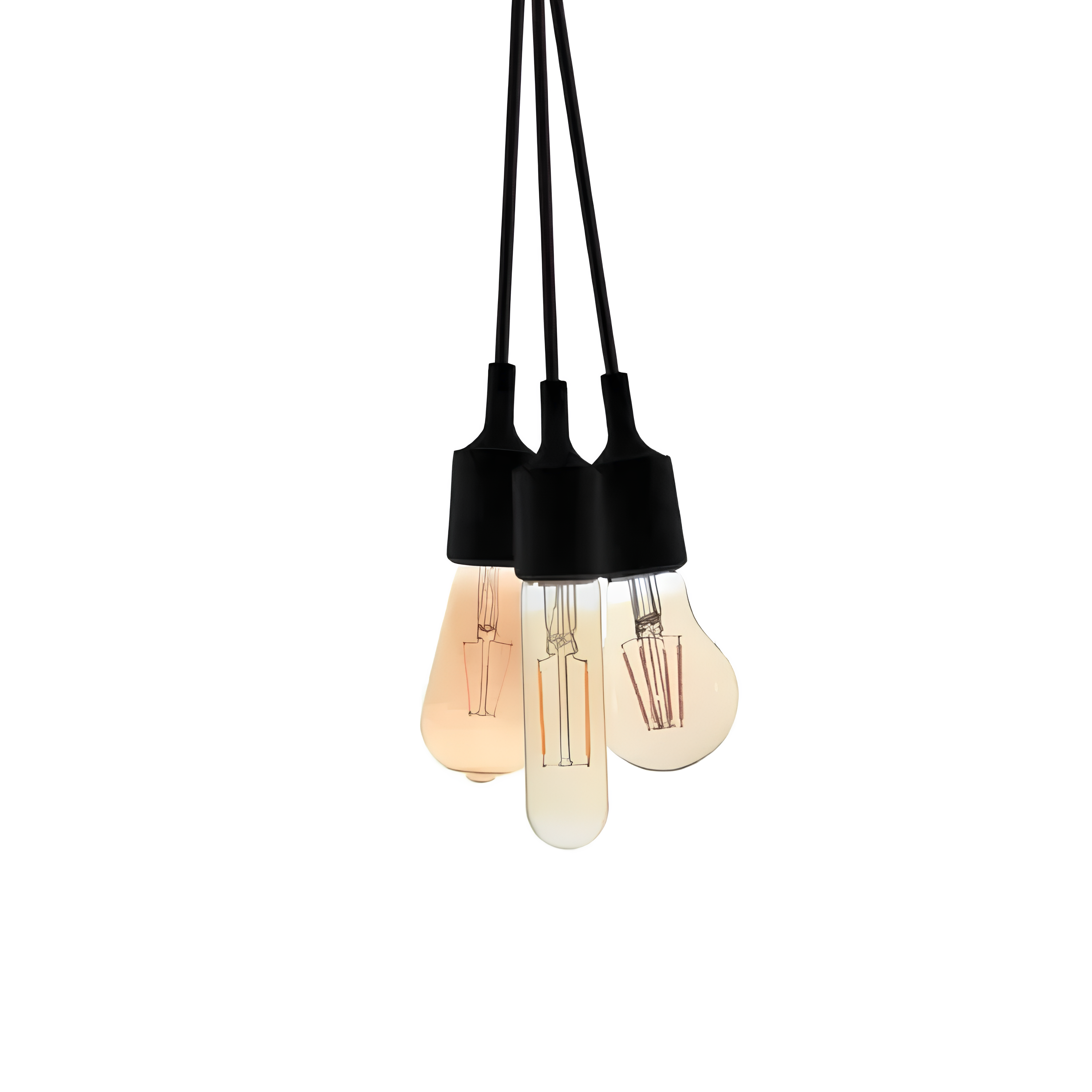 Luminaria Pendente Benjamin 3 Lampadas Preto E27 Avant
