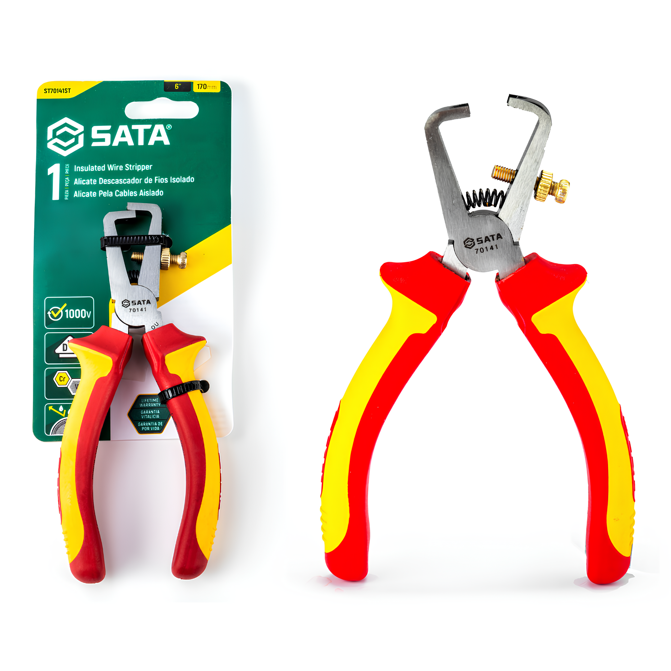 Alicate Descascador De Fios Vde De 6" ST70141ST Sata