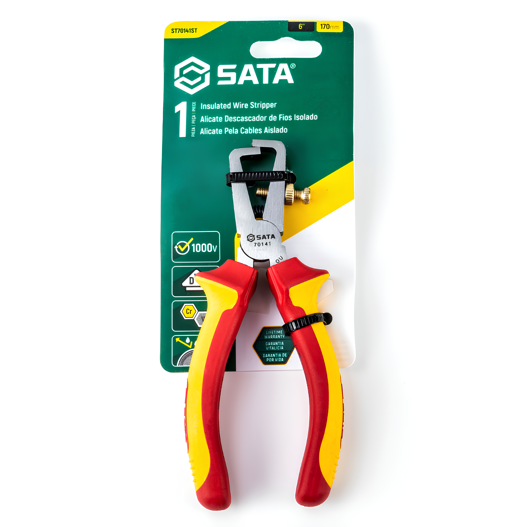 Alicate Descascador De Fios Vde De 6" ST70141ST Sata