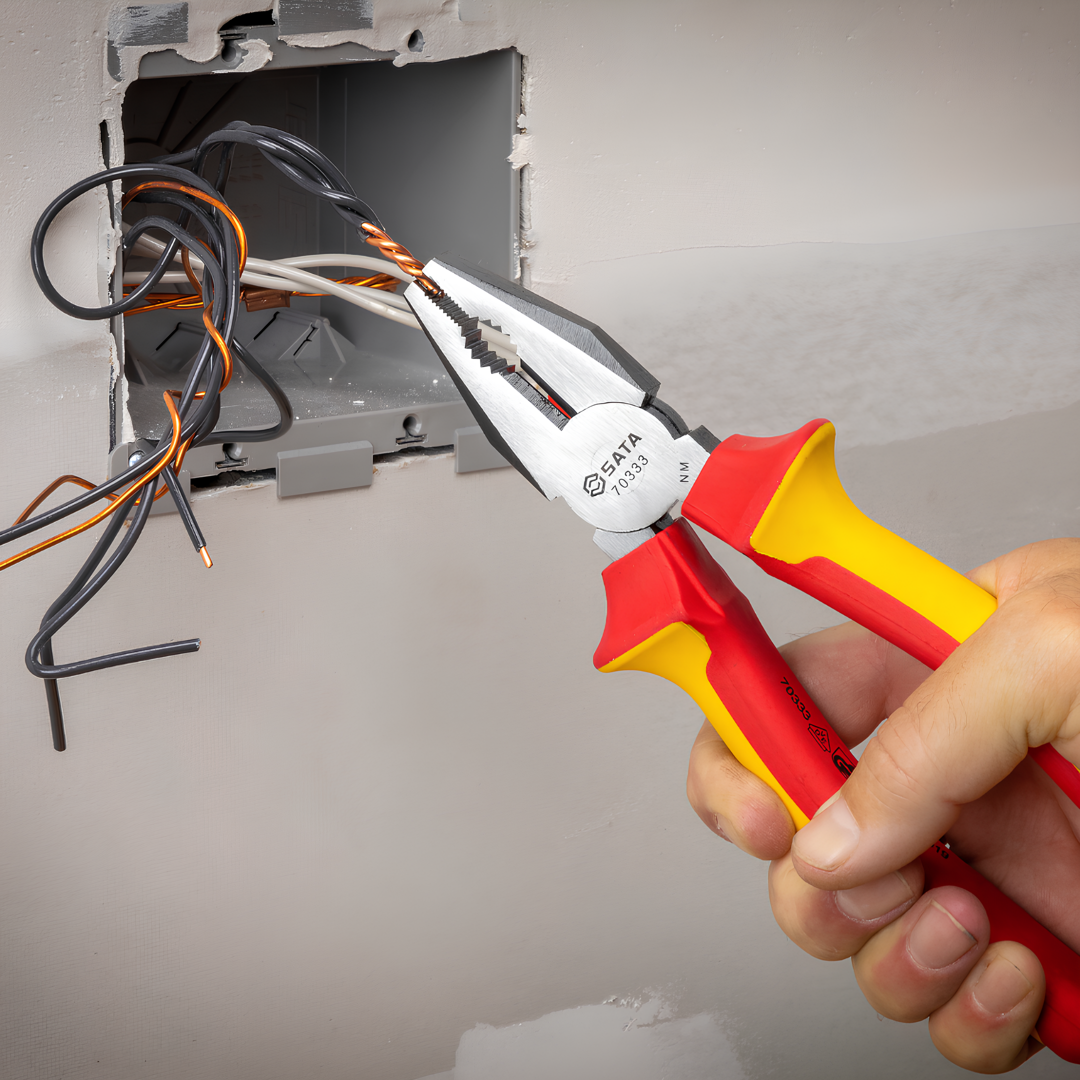 Alicate Universal Isolado Vde De 8" ST70333ST Sata