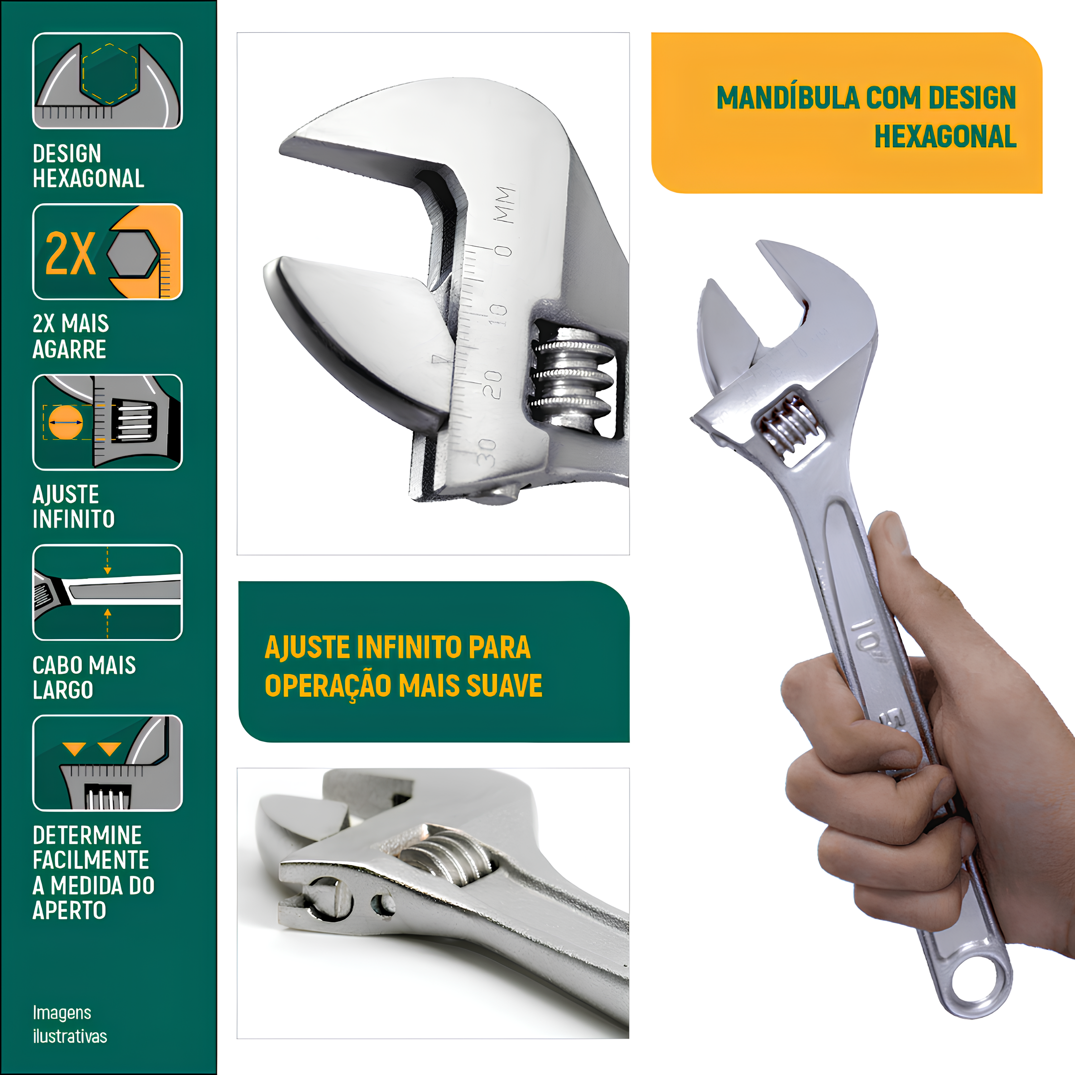 Chave Ajustável 24" St47208sc Sata