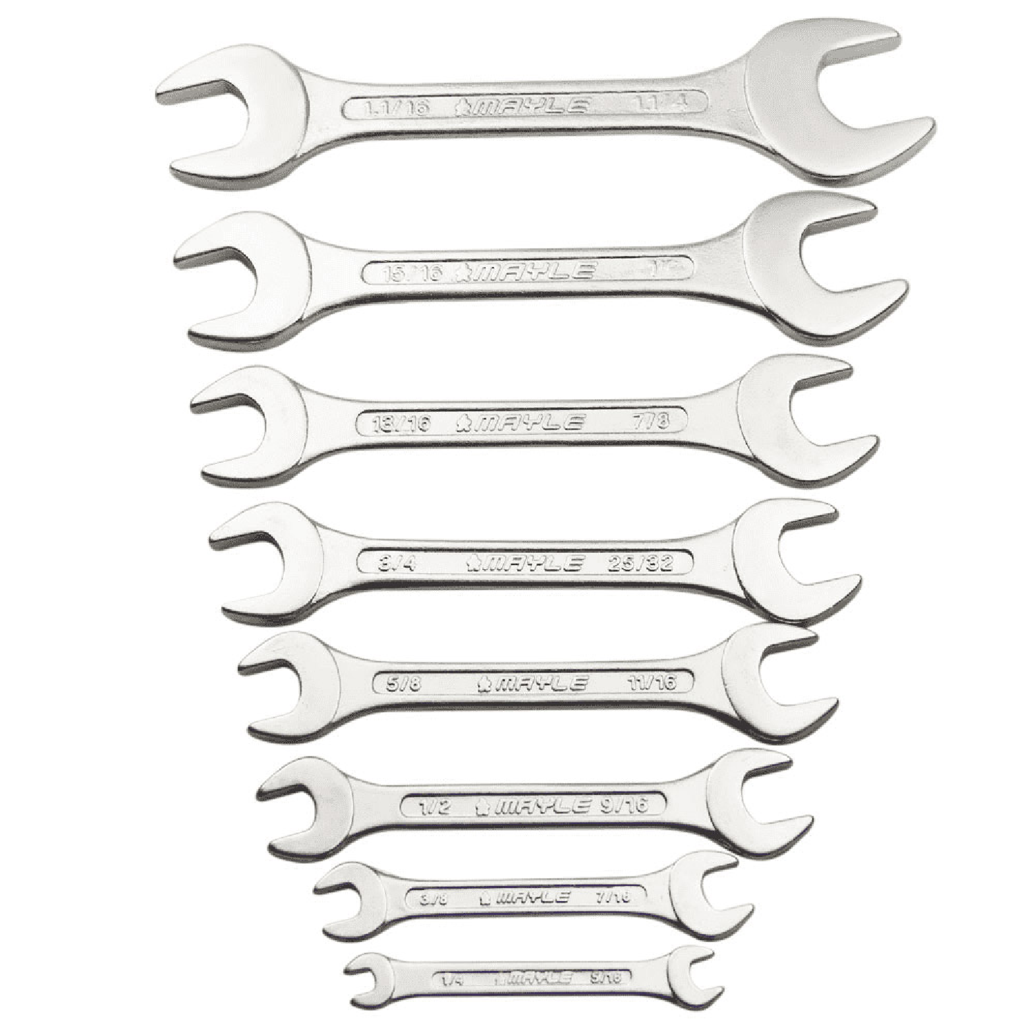 Jogo Chave Fixa 1/4A1.1/4" Com 8 Peças Mayle