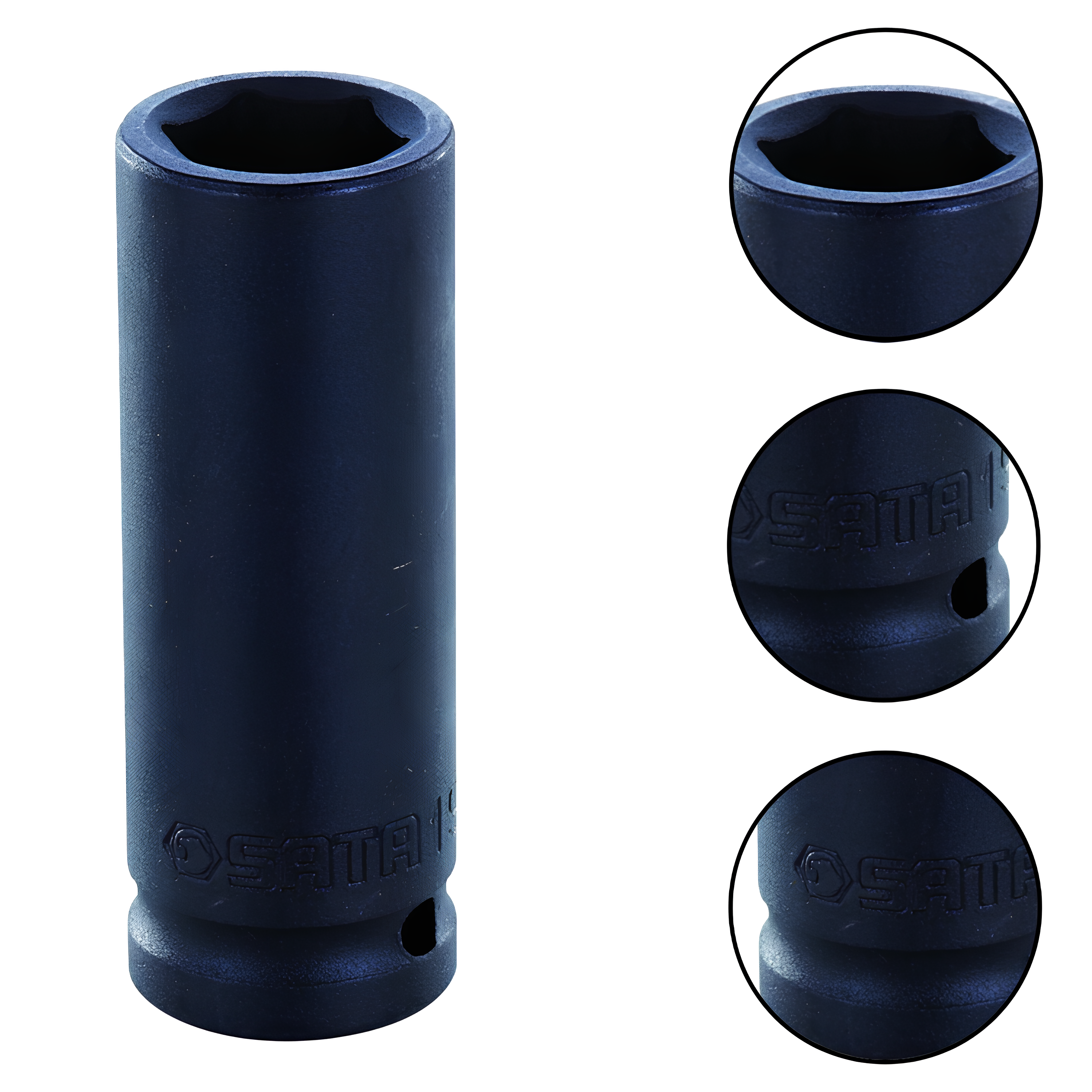 Soquete De Impacto Sextavado Longo 1/2" 19mm St34412sc Sata