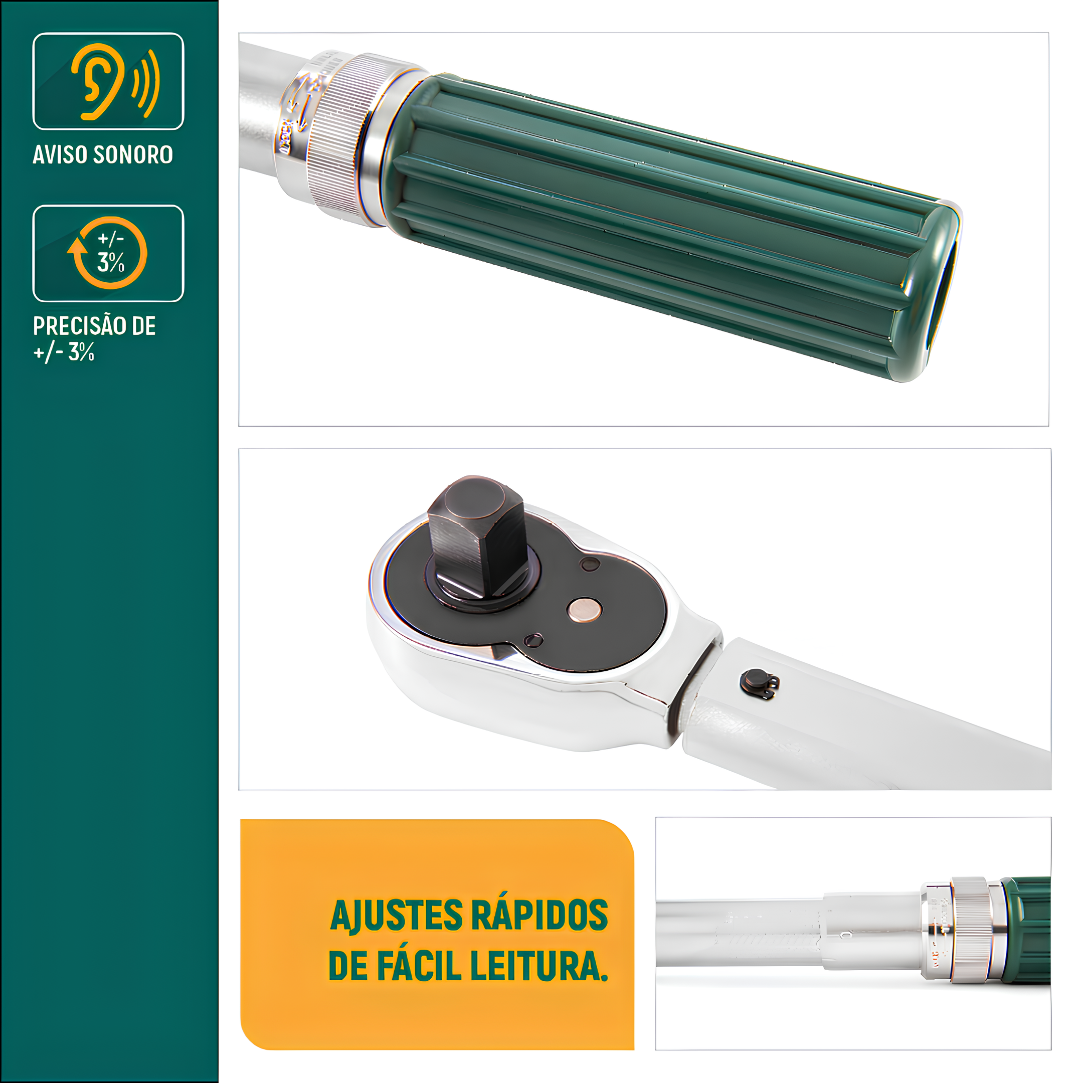 Torquimetro De Estalo 3/4” 160 A 800Nm ST96412SC Sata