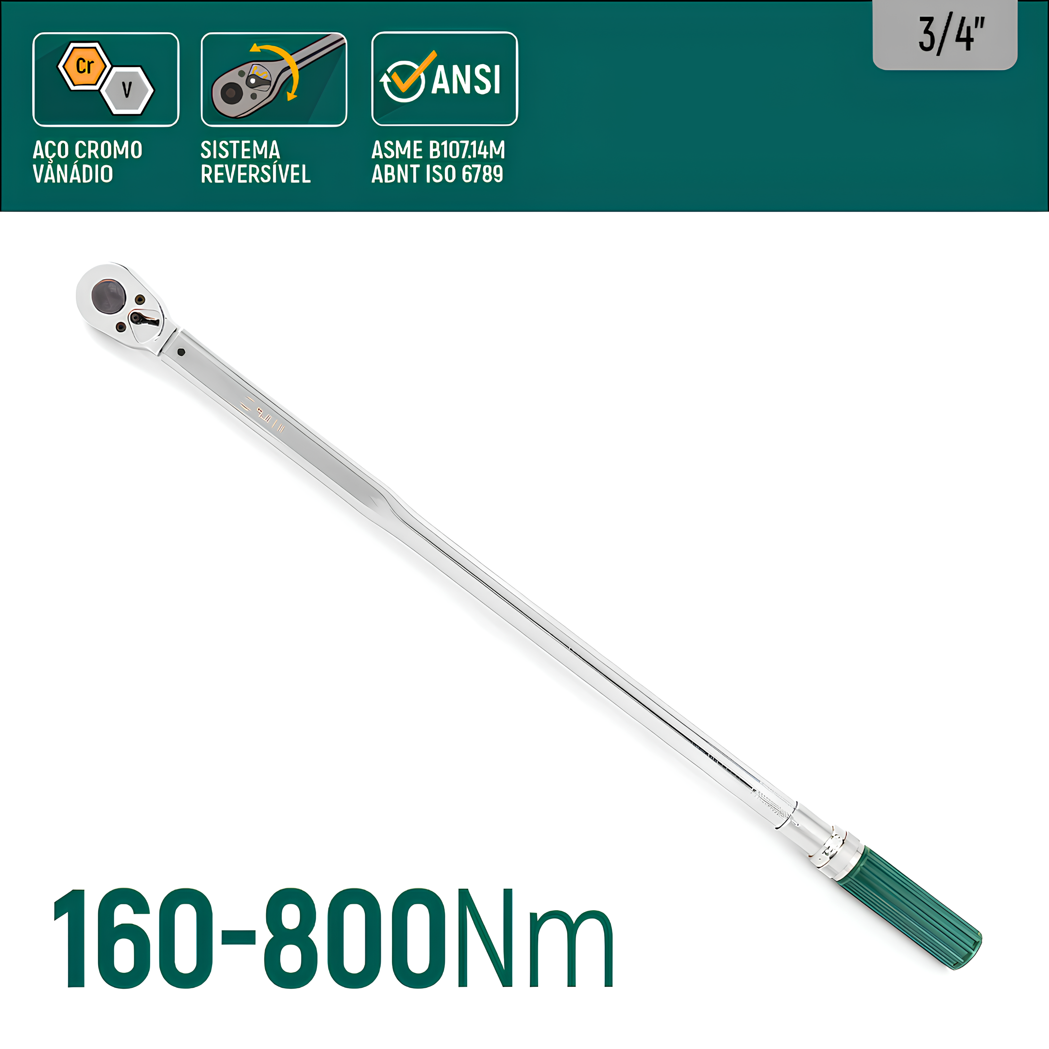 Torquimetro De Estalo 3/4” 160 A 800Nm ST96412SC Sata