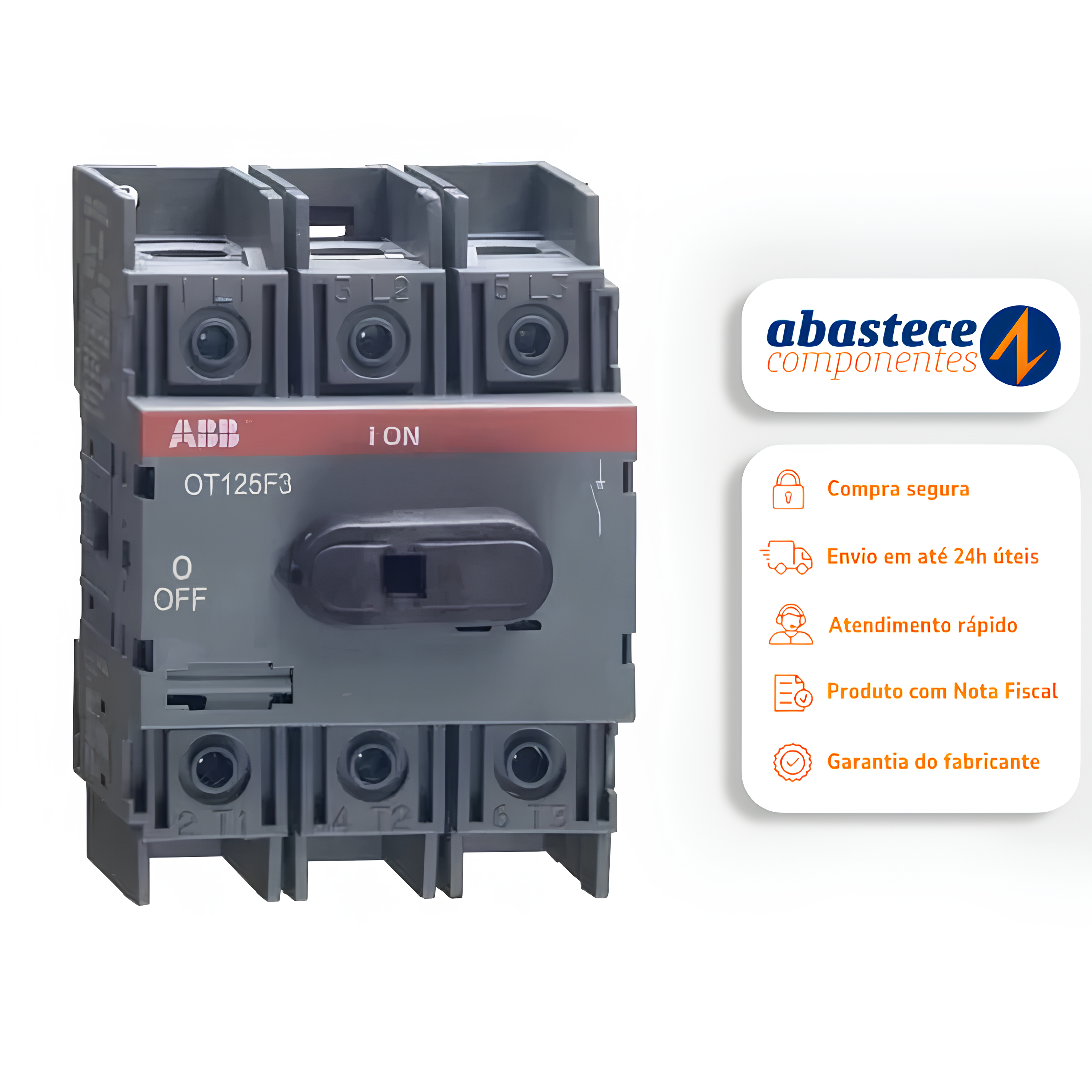 Chave Seccionadora Tripolar 750v 125a OT125F3 ABB